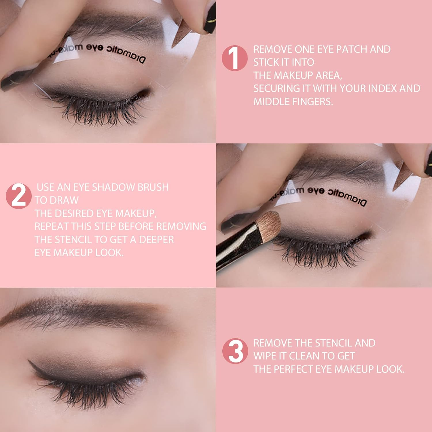 Quick Make-Up Stencils Eyeliner Molds a Makeup Tool with a Variety of Shapes Eyeliner Stencil Pads Eyeshadow Applicators Eyeliner Template image number 3