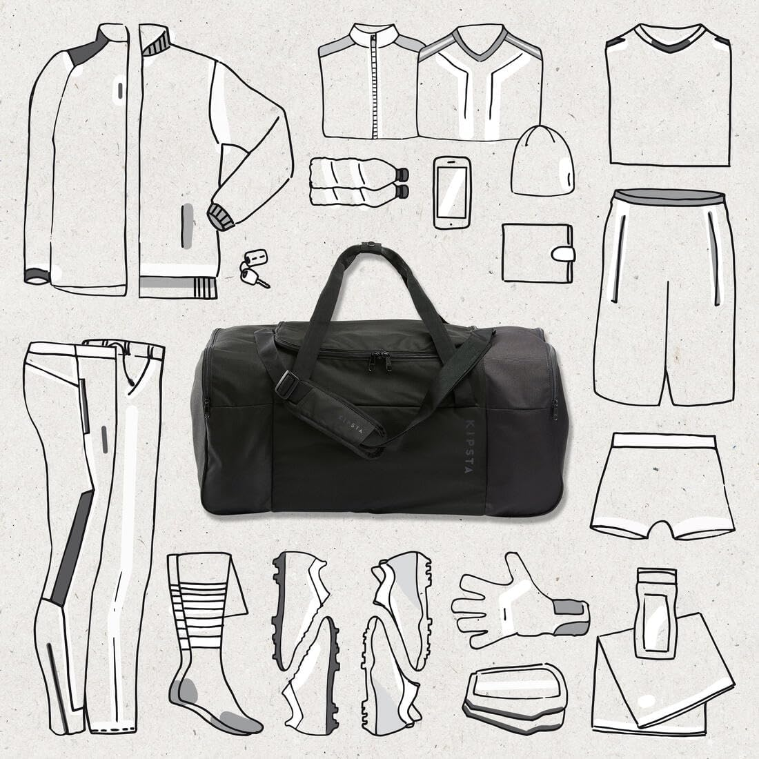 Decathlon Kipsta Essential Sports Bag, 75 Litres Capacity image number 4