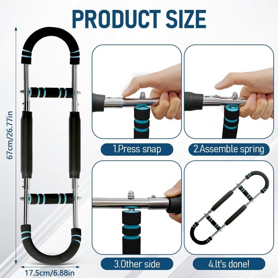 Twister Arm Trainer, Adjustable Hotwave Arm Trainer, Portable Chest Trainer for Men & Women, Detachable Power Twister Bar for Home Chest Workout Equipment image number 4