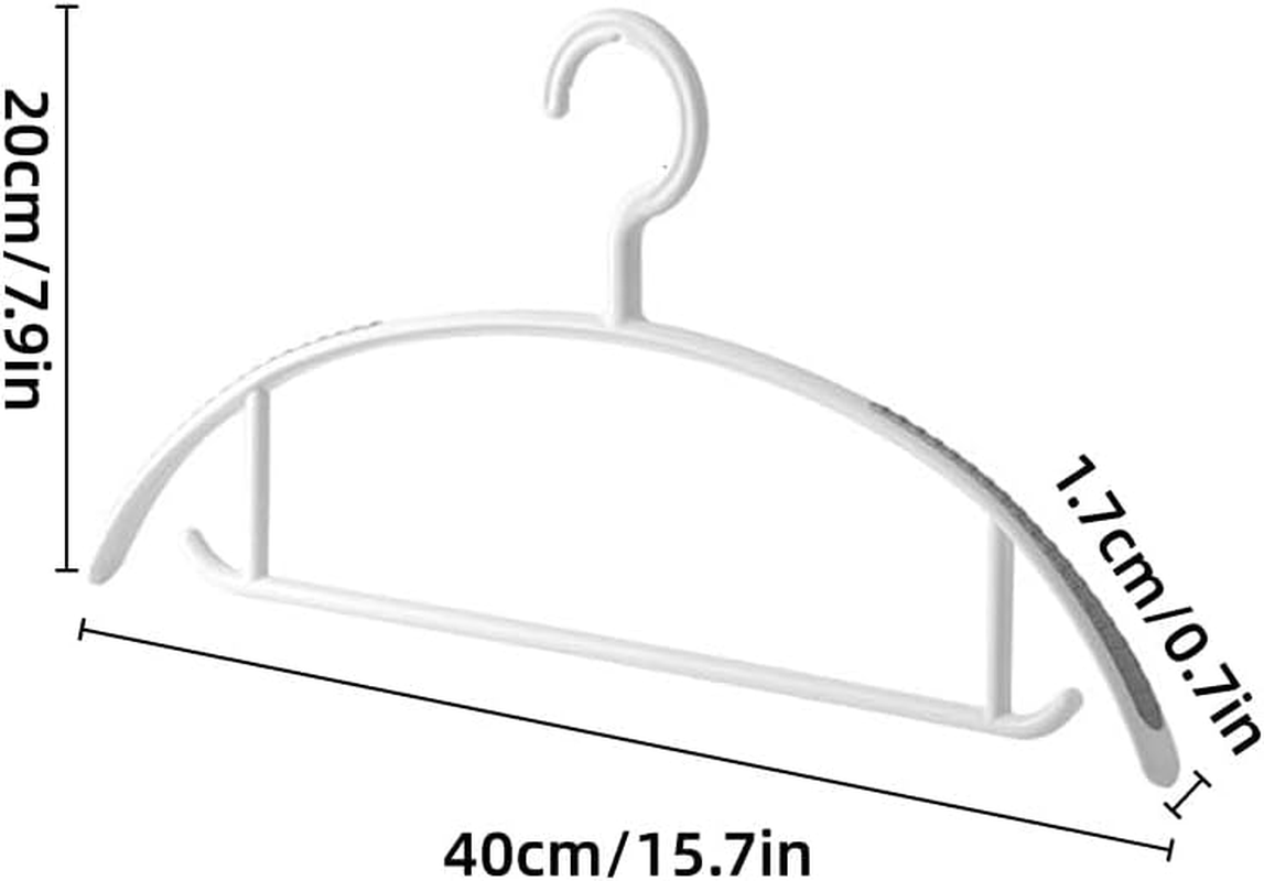 AIMALL 10PCS Plastic Half-Round Hangers &ndash; Non-Slip & Non-Marking Drying Racks, Space-Saving Clothes Organiser for Wardrobes & Laundry, 15.7In Wide image number 3