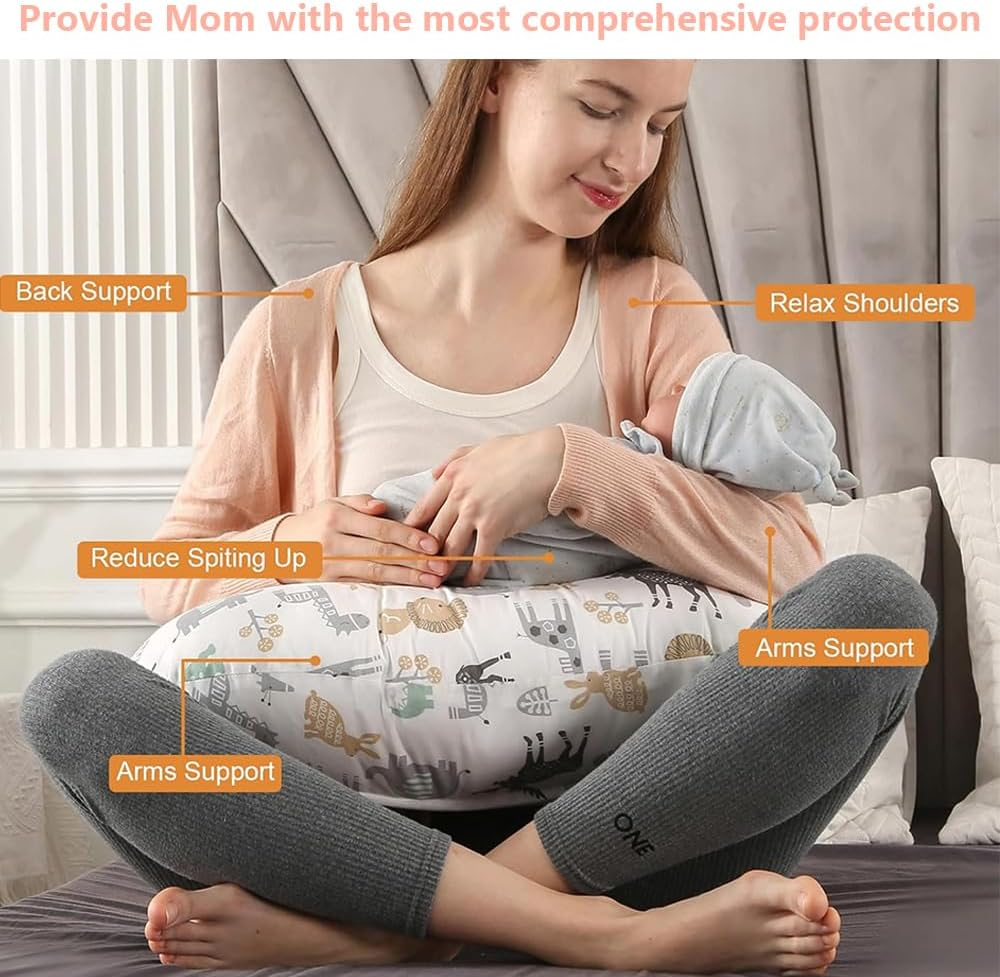 U-Shaped Nursing Pillow, Multi-Purpose Maternity & Travel Pillow, Ergonomic Design Anti-Reflux Pillow, Suitable for Breastfeeding, Office & Baby Support