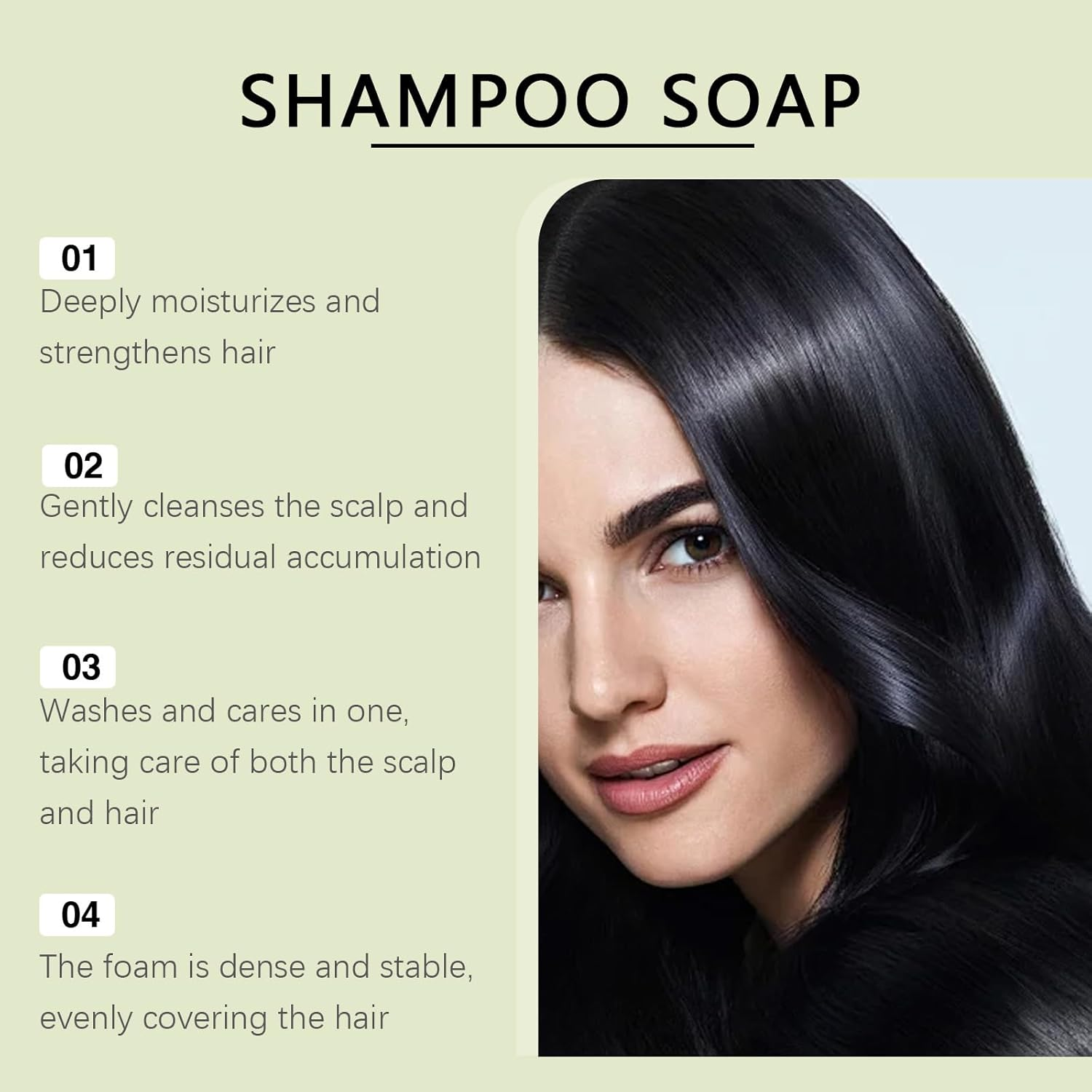 Onion Shamfoo Soap, Shampoo and Conditioner Bars, Shampoo Bar, Anti-Dandruff Shampoo, Moisturizing and Sulfate Free for Thinning Hair Care, for Anti-Hair Loss, Strengthening Weak Hair (3PCS) image number 6