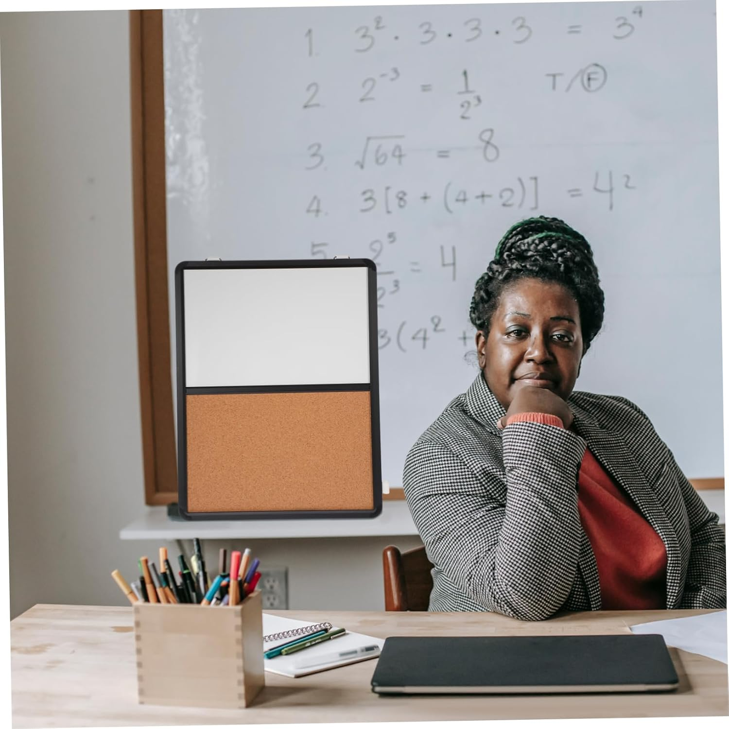 STOBOK Cork Whiteboard Letter Board Office Whiteboard Desktop Decor Wall Mounted Cork Board image number 2