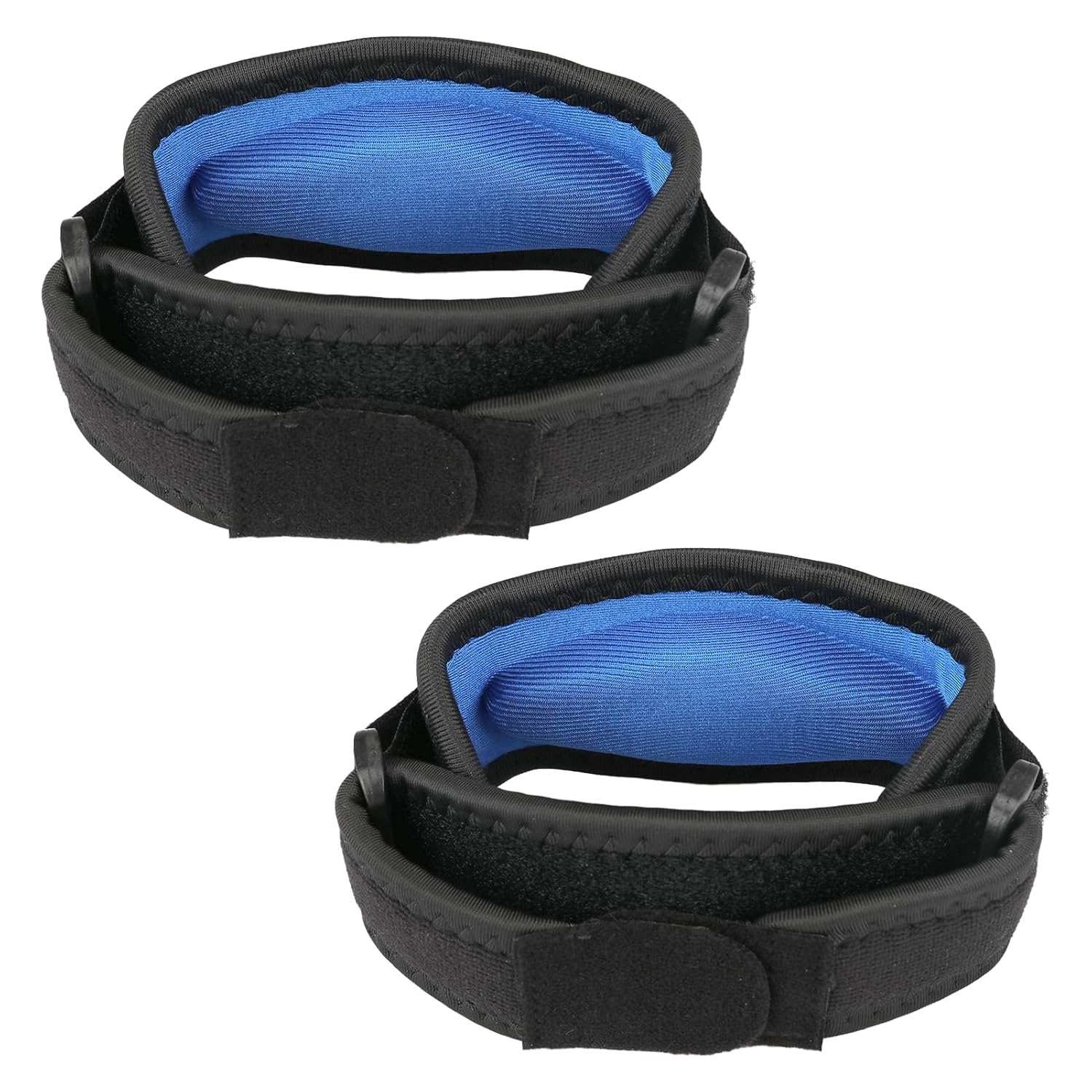 2 Pcs Elbow Brace with Dual Adjustable Straps & Spring Support, Breathable Neoprene Compression Sleeve for Tennis Elbow Cubital Tunnel Gym Sports Fits Men and Women (Black) image number 5