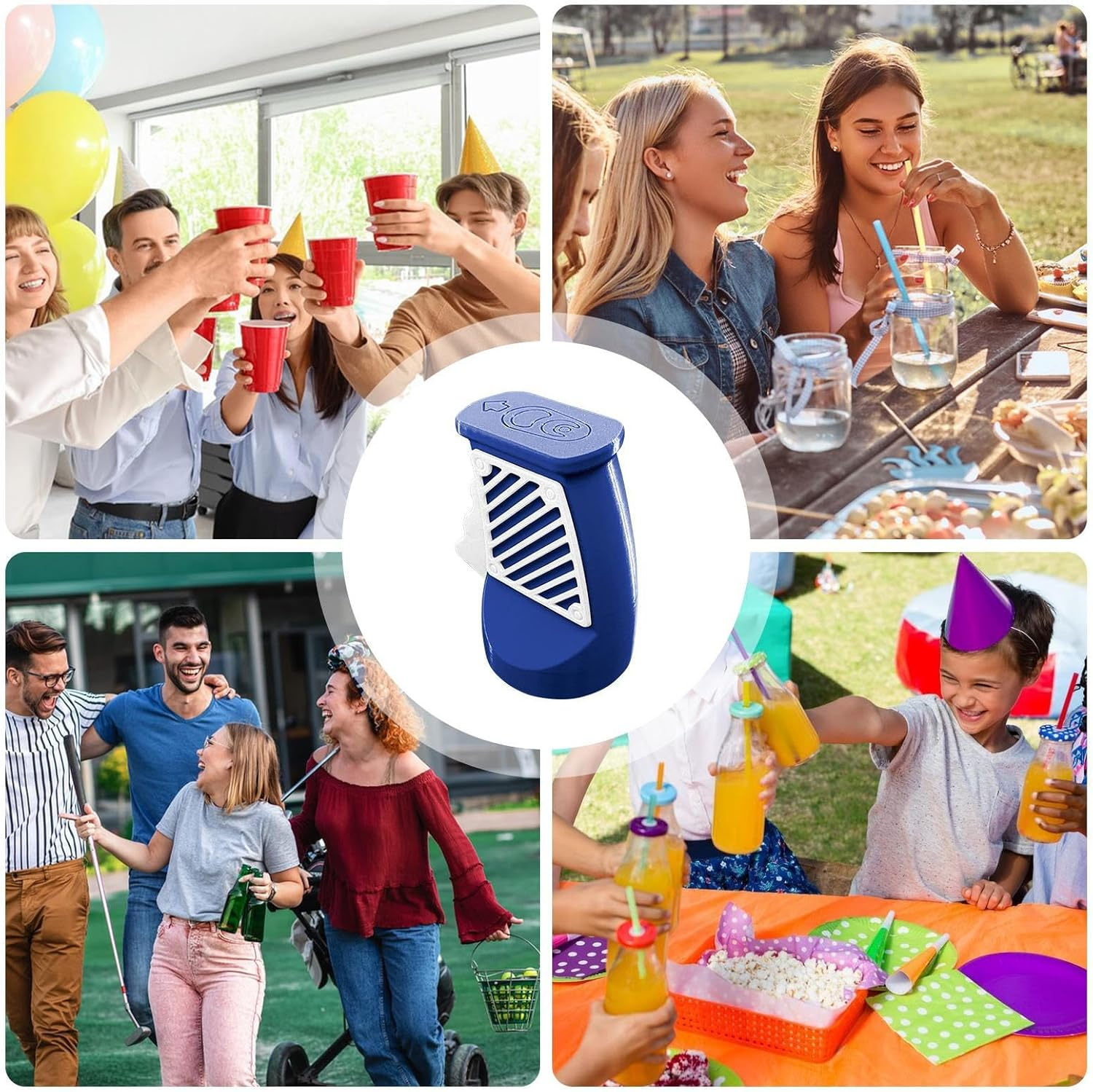 3D Printed Beverage Can Opener, Jar Cover Remover, Soda Top Opener, with Compact and Lightweight, Reduces Wrist Strain, Blue, Green, Purple, for Kitchen, Home, Travel image number 5