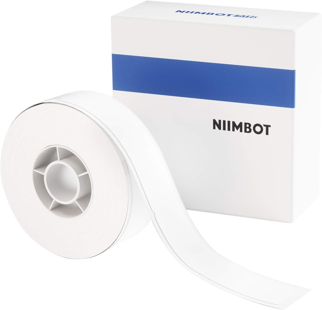 NIIMBOT Cable Label Maker Tape (0.49" X 4.29") Printer Sticker Paper with Self-Adhesive for D11/D110/D101/H1S Label Maker,1 Roll of 65 (White) - White image number 2