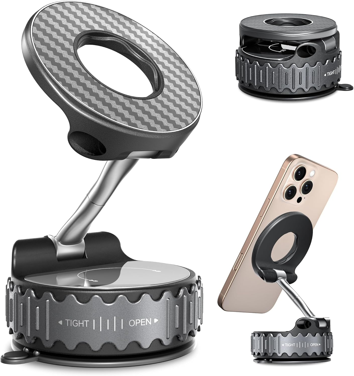 BEBEAR Car Phone Holder for Magsafe [78+LBS Hyper Suction & 4400Gf Strongest Magnetic] 360&deg;Adjustable Car Phone Mount Car Accessories Phone Holders for Your Car for Iphone 17/16 /15 Pro Max & Android