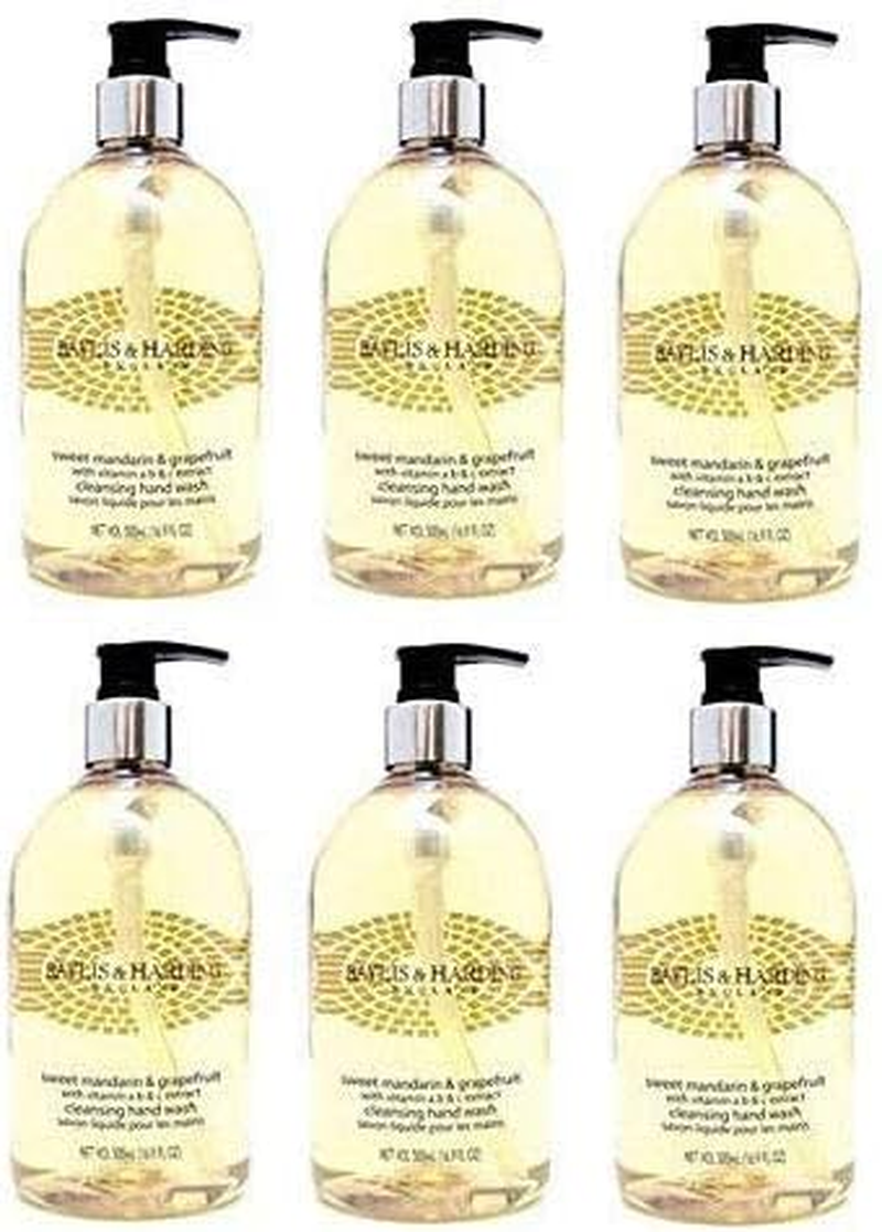 (6 PACKS) Baylis & Harding SWEET MANDARIN & GRAPEFRUIT Hand Wash (6 X 500Ml)