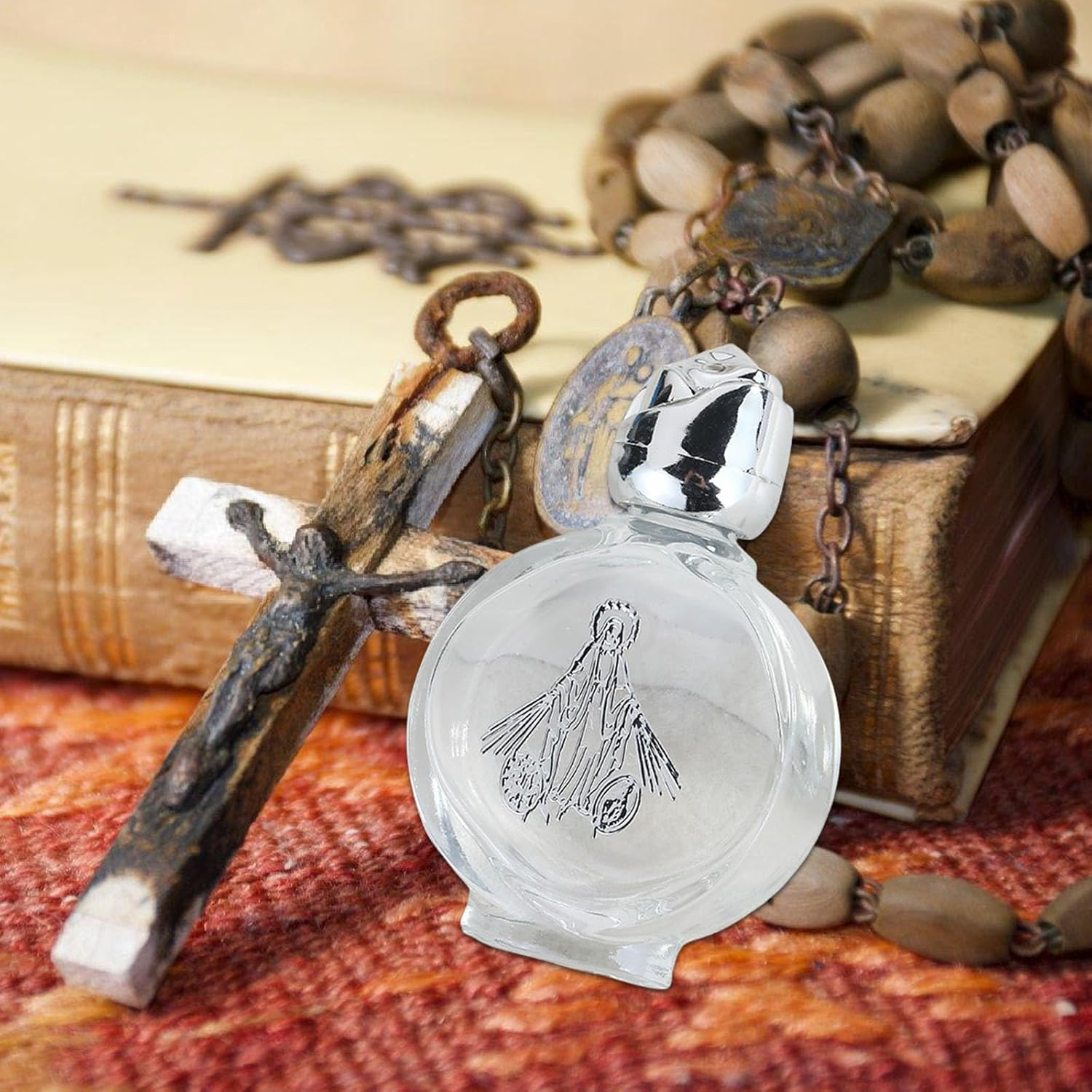 6Pcs Silver round 15Ml Crystal Water Container Travel Portable Water Bottle image number 6