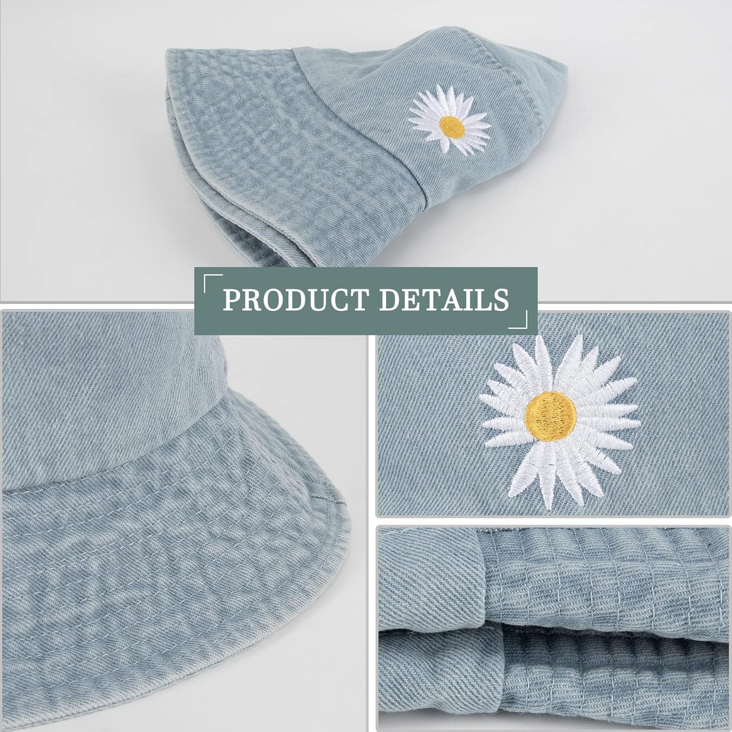 Hebenie Bucket Hat for Women - Breathable, Sun Protection, Stylish Denim & Tie-Dye Design, Comfortable & Lightweight, Perfect for Outdoor Activities, Golf, and Gifts image number 2