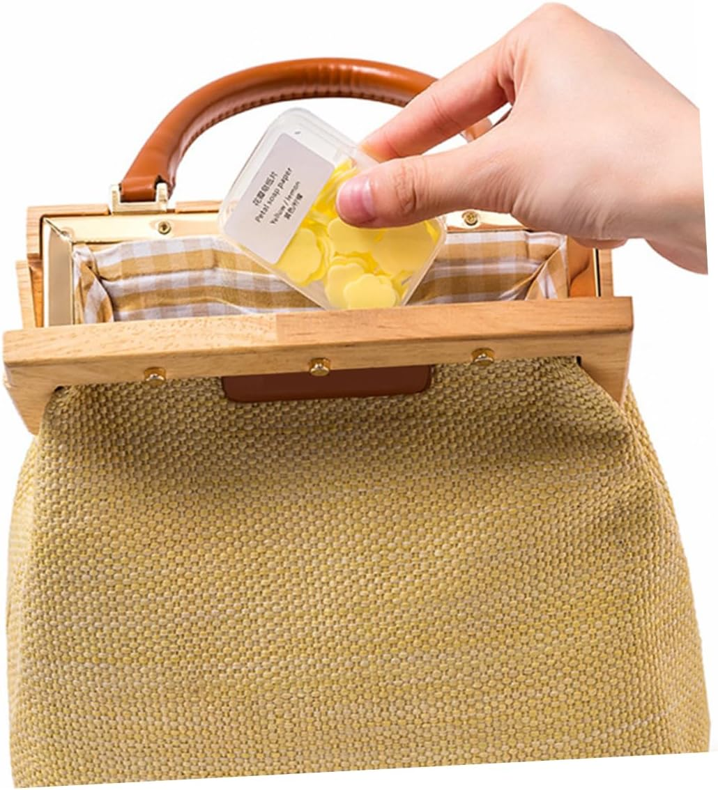 PAMINGONO 16-Pack Portable Soap Sheets Disposable Travel Soap Flakes Mini Hand Washing Slices in Lemon Milk Rose and Jasmine Scents for Travel and Outdoor Use