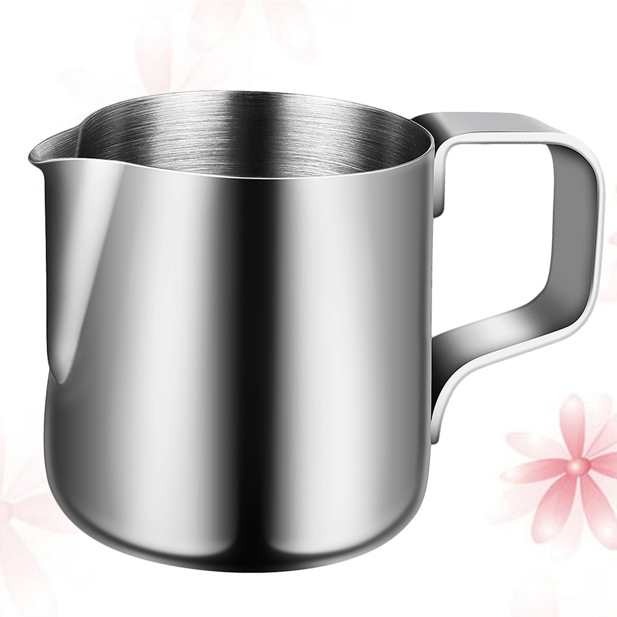 ADOCARN Stainless Steel Milk Frothing Pitcher 100Ml Silver Latte Art Cup Coffee Frother Jug for Home Kitchen Cappuccino Brewing image number 2