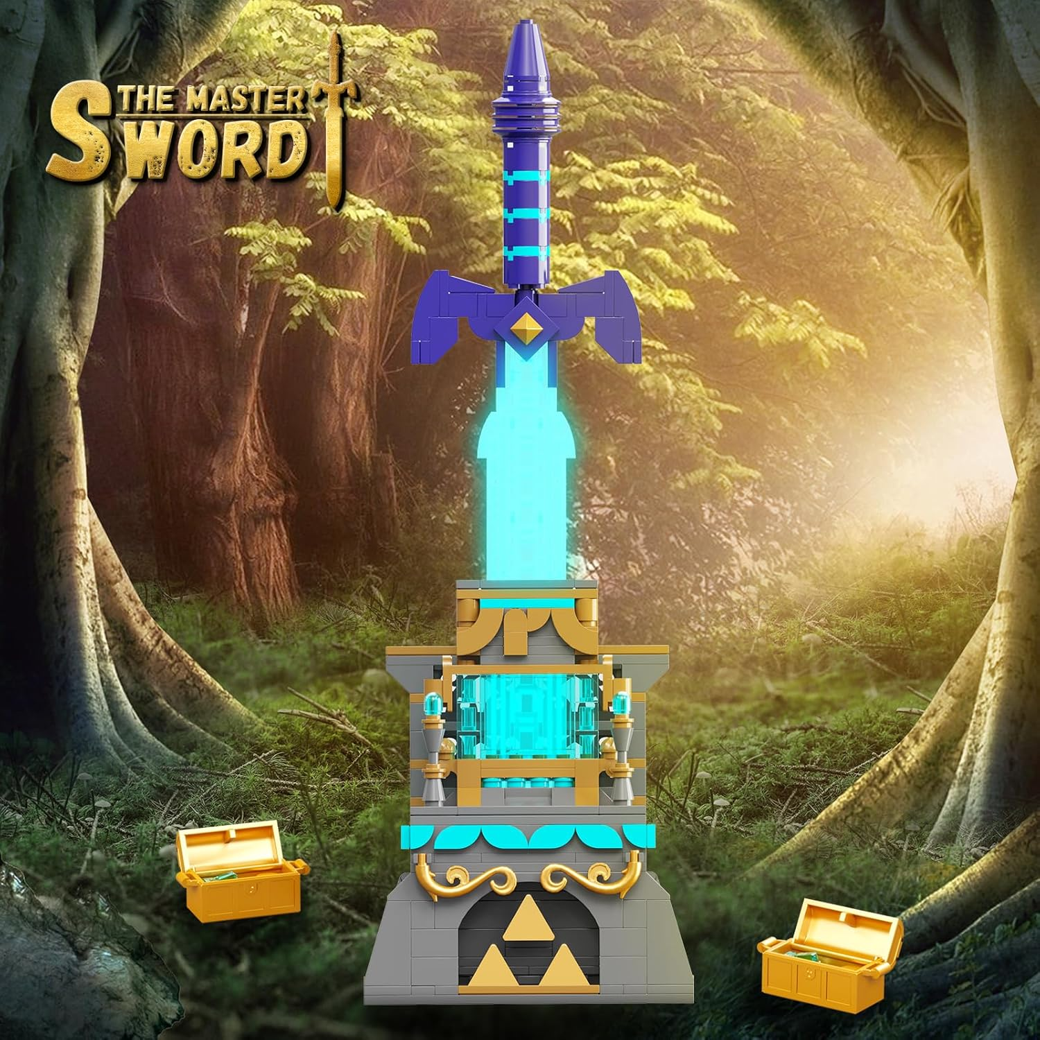 BOTW the Master Sword Glowing Building Block Set，Compatible with  Link&rsquo;S Sword Toy Set for Adults Boy Fans Kids Ages 6-12 Year Old（498Pcs） image number 4