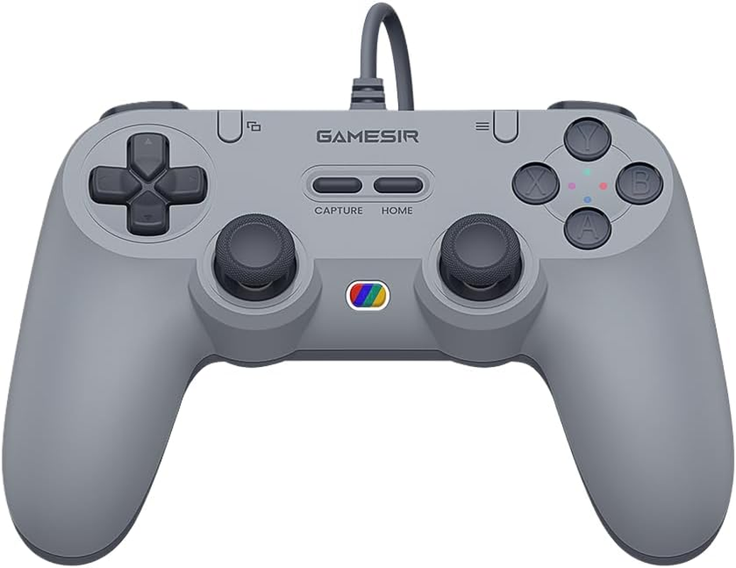 Gamesir Tegenaria Lite Wired Game Controller for Switch, Android, Ios, PC, Steam with Retro 90S Design, Hall Effect Sticks, 1000Hz Polling Rate, Dual Rumble Motors, Mappable Back Buttons, Ultra-Low Latency, Ergonomic Design -Retro Gray image number 4