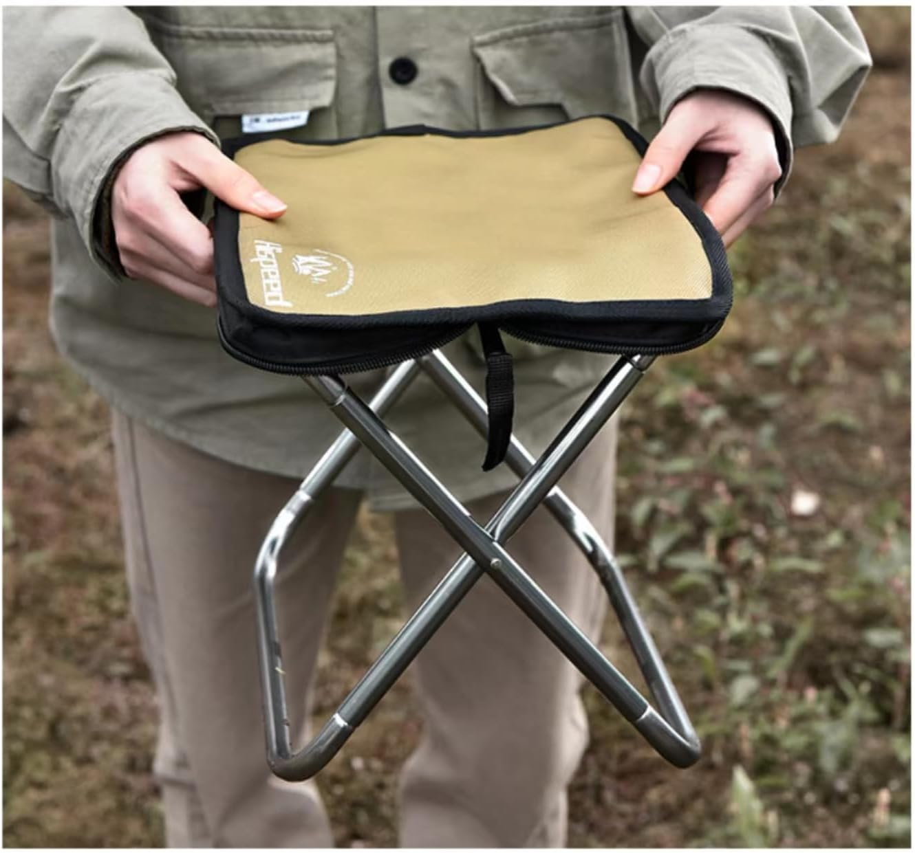 Compact Pocket-Size Chair. Lightweight and Foldable. Takes Seconds to Setup. Perfect for Camping & Fishing, Ideal as Beach, Outdoor, and Travel Chair with Tote Bag. image number 2