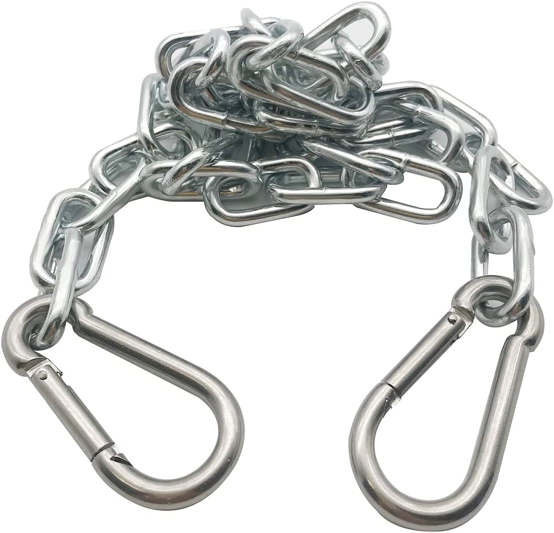 3/16" X 48" Trailer Safety Chain with Locking Carabiners Grade 30 (M5 Trailer Safety Chain-1Pcs)