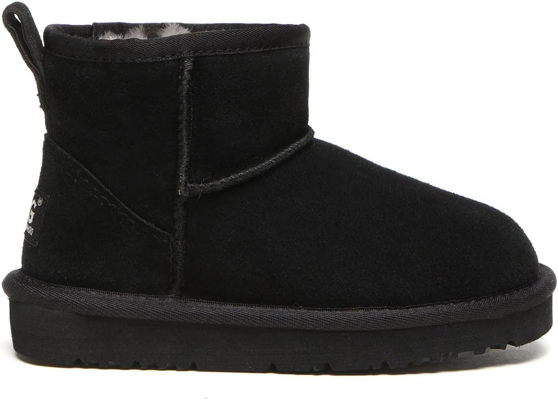 AS UGG Kids Boots Sheepskin Wool Suede Upper Water Resistant Mini Boots Noel