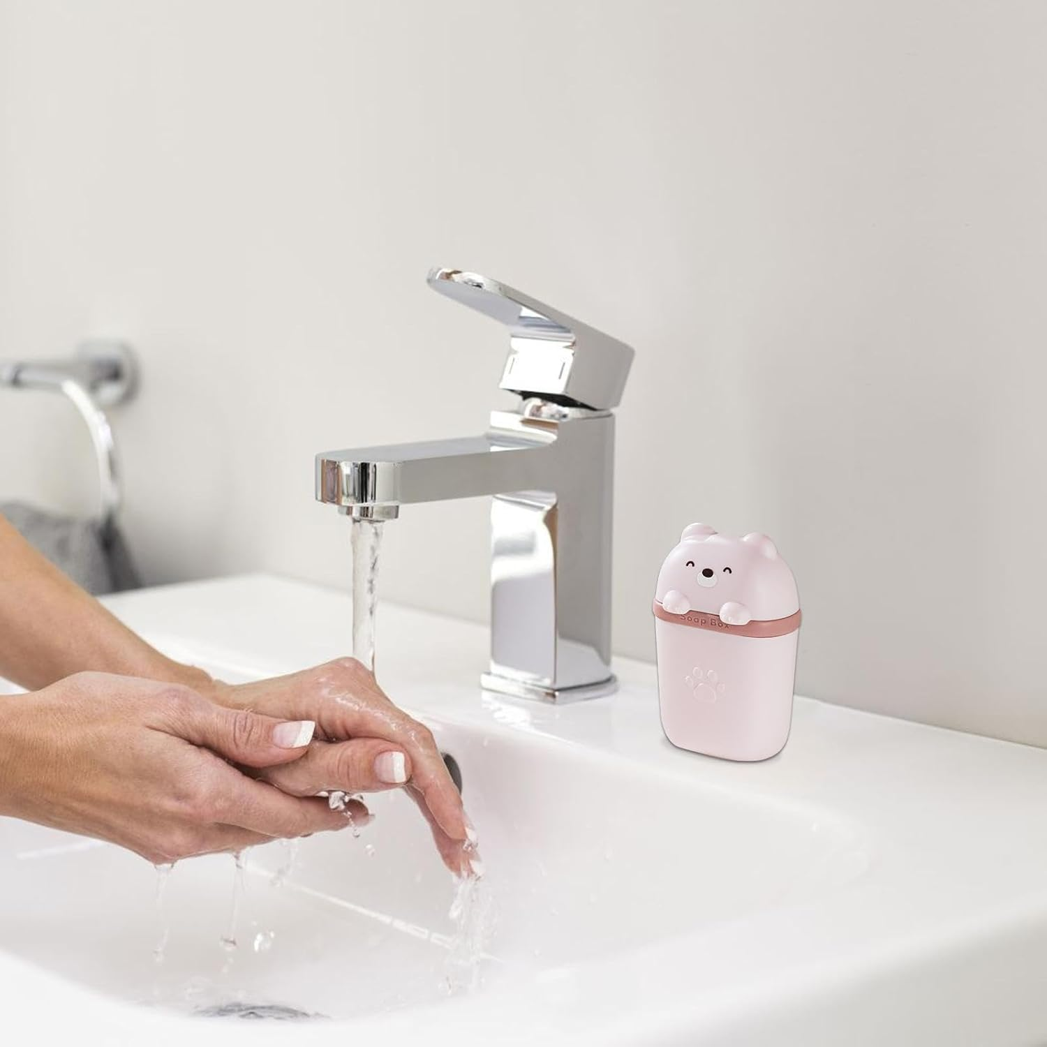 Shampoo Bar Holder Travel Case - Cleaner Bar Soap Holder,Efficient Draining Hole Design Shampoo Bar Holder for Gym - Pink image number 1