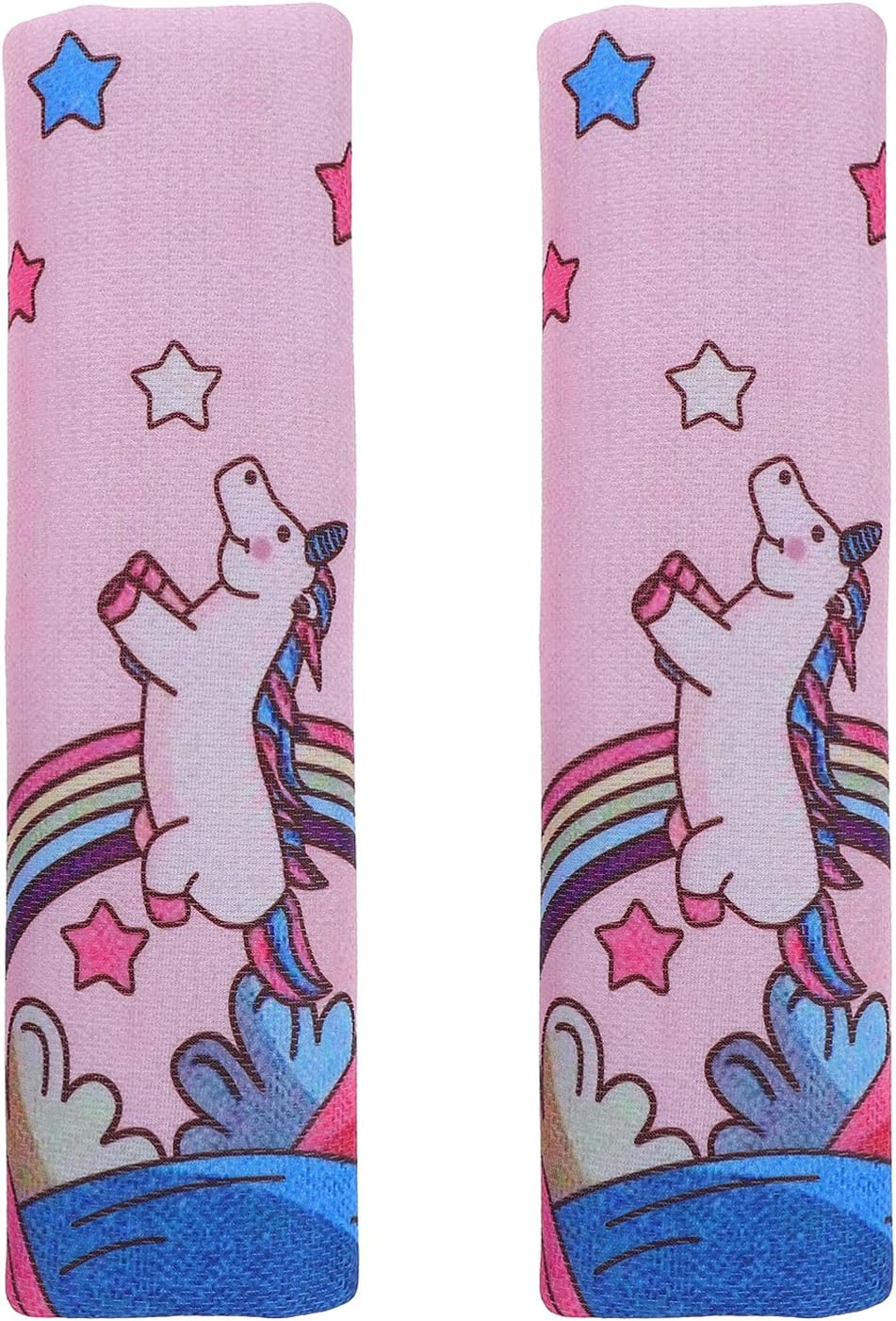 Jojofuny 2Pcs Kids Car Belt Pad Unicorn Car Cushions Car Seat Straps Shoulder Pad Car Covers Vehicle Shoulder Pads for Car Stroller image number 4
