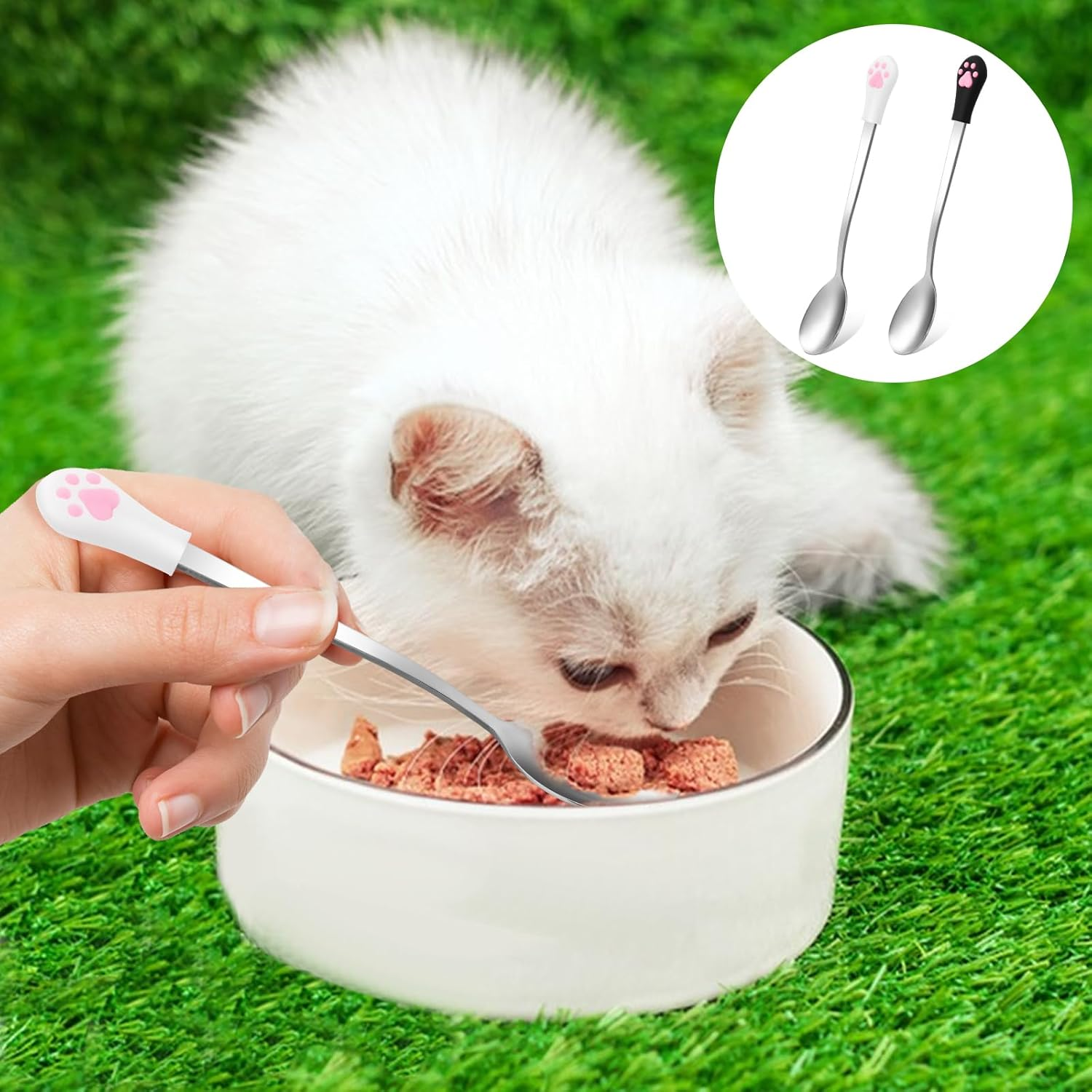 KALIONE Dog Food Scoop Dog Cat Spoon Pet Can Spoon Cat Spoons for Wet Food Pet Food Spoon Wet Cat Food Storage Pet Feeder Spoon Small Cat Ladle Cat Claw Spoon(2 Pcs), 570805_1_Hjdsyhtjt image number 3