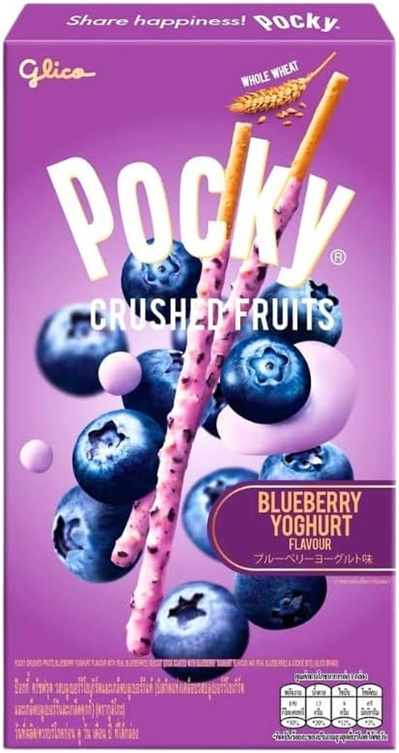 Glico Pocky Stick Biscuits W/Blueberry Yoghurt Flavour 38G