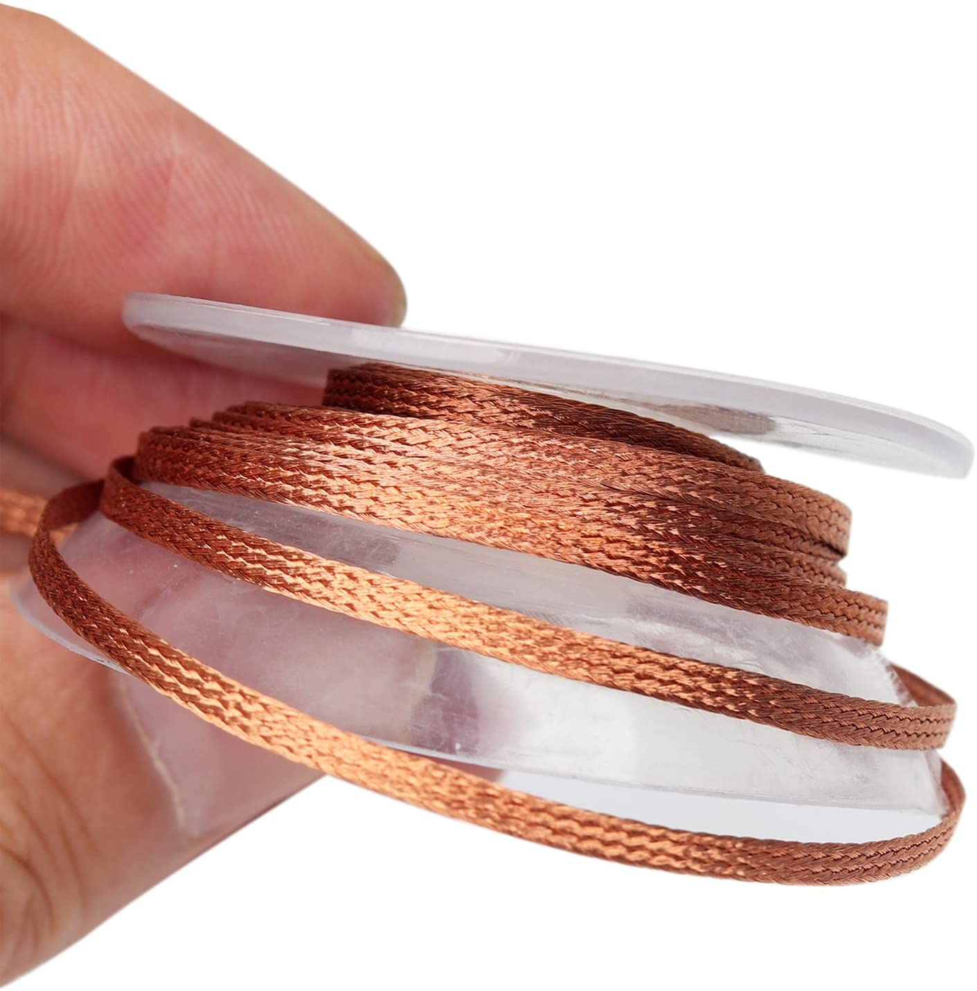 Lesnow Solder Wick Braid 10Ft Length Desoldering Wick Braid Remover Tool Solder Sucker 1 Piece No-Clean Soldering Wick Wire Roll and Disassemble Electrical Components image number 2