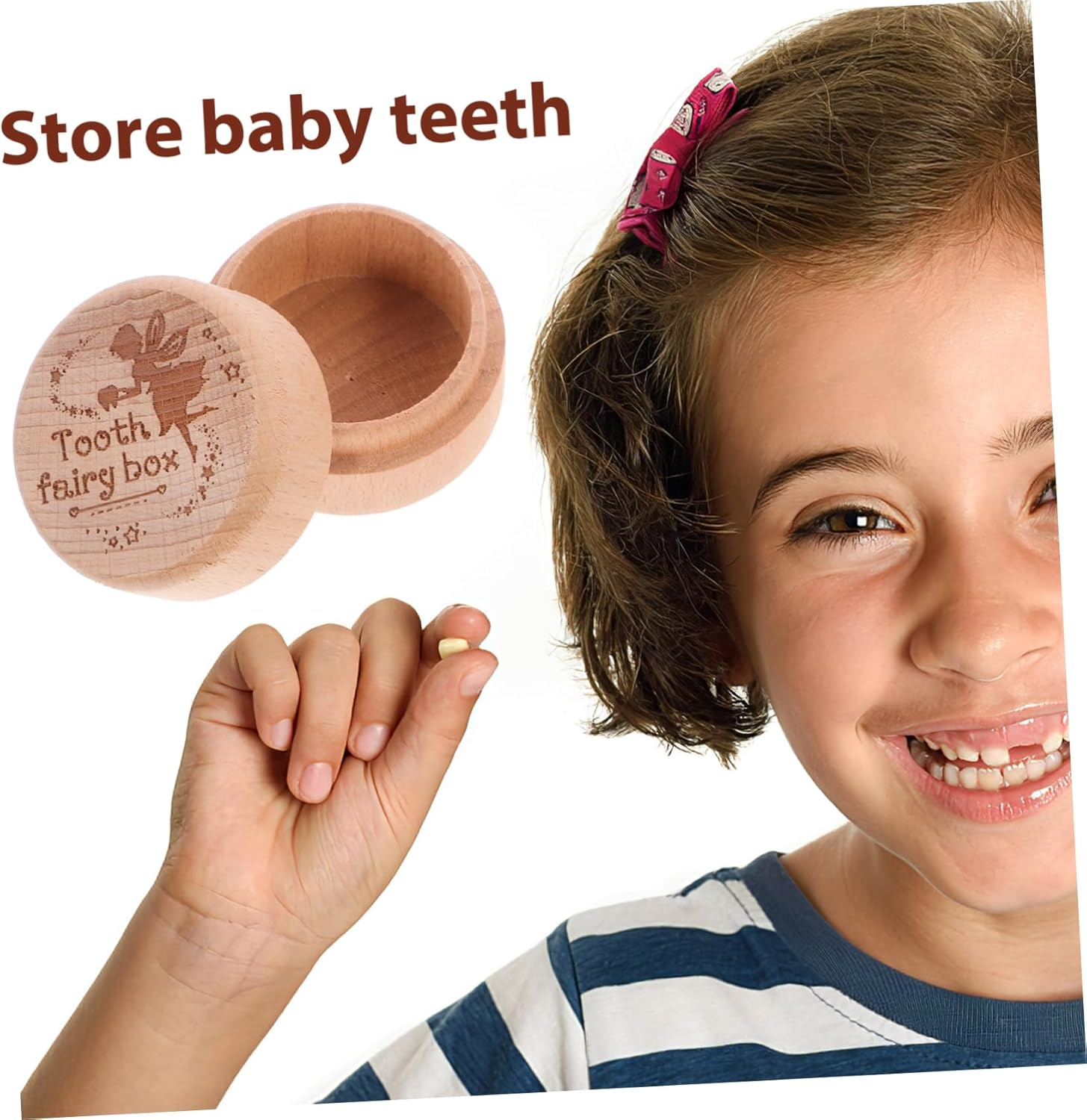 Amosfun Cartoon Boys and Girls Teeth Holder Box Tooth Organizer for Year Old Boy image number 1