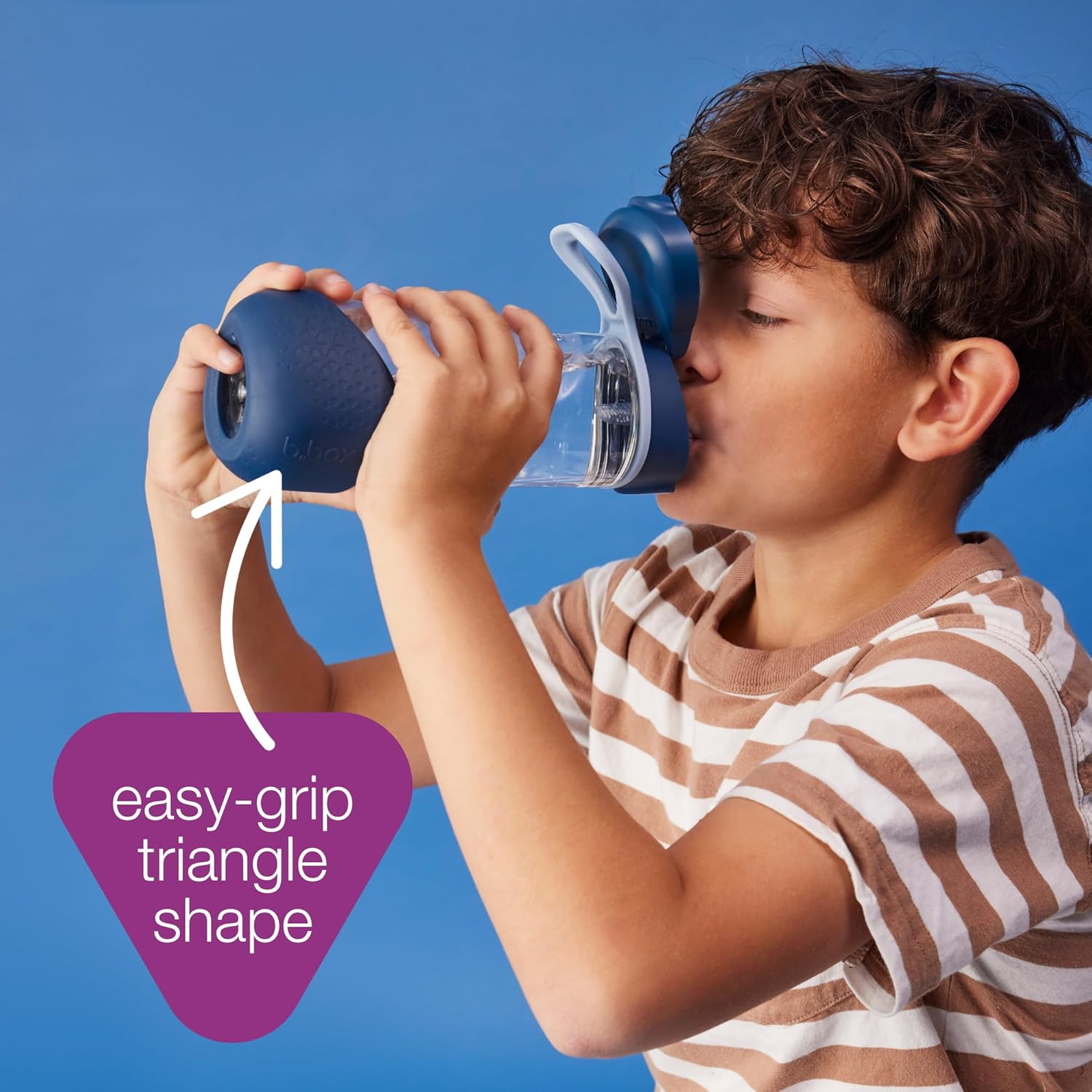 B.Box Sports Spout Bottle, Strawberry Shake, 450 Ml Capacity - Ocean Breeze image number 3