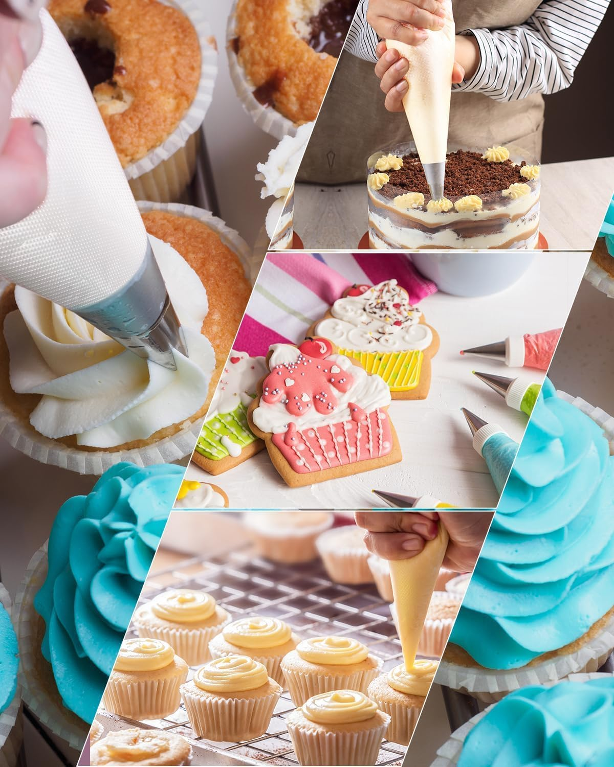 Mumoo Bear 100Pcs Disposable Piping Bags 12 Inch Pastry Bags Piping Bags Disposable Icing Piping Pastry Bags for Cookie/Cake Decorating Supplies anti Burst and Non-Slip Thicken Cake Decorating Bags image number 3