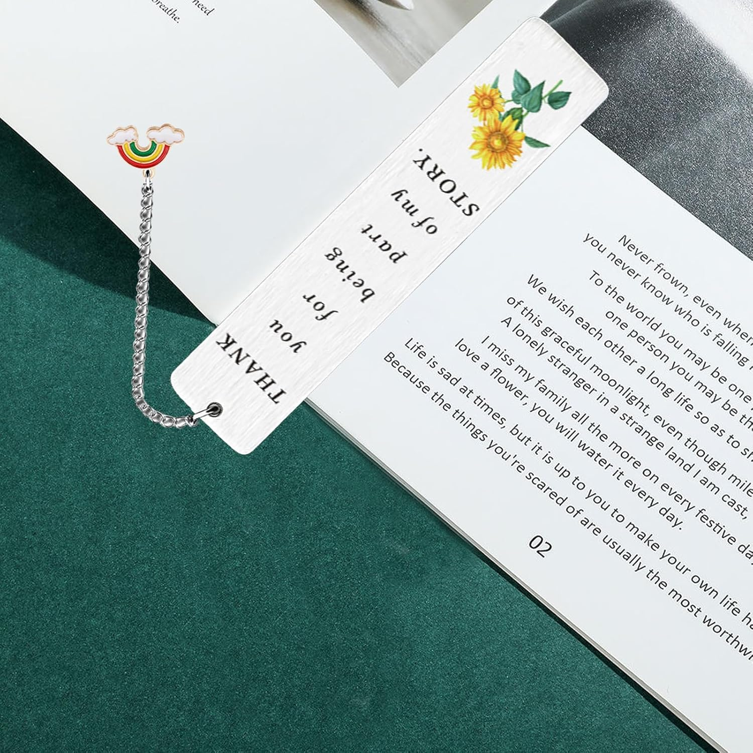 Metal Bookmarks Thank You Gifts Bookmarks for Teachers Readers Students Mentors Book Lovers Friends Christmas Birthday Thanksgiving Valentine'S Day Gifts (Thank You Bookmark 2) - Thank You Bookmark 3 image number 7