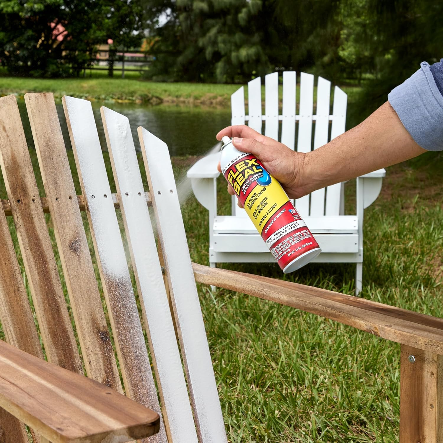 Flex Seal, 14 Oz, White, Stop Leaks Instantly, Waterproof Rubber Spray on Sealant Coating, Perfect for Gutters, Wood, RV, Campers, Roof Repair, Skylights, Windows, and More image number 5