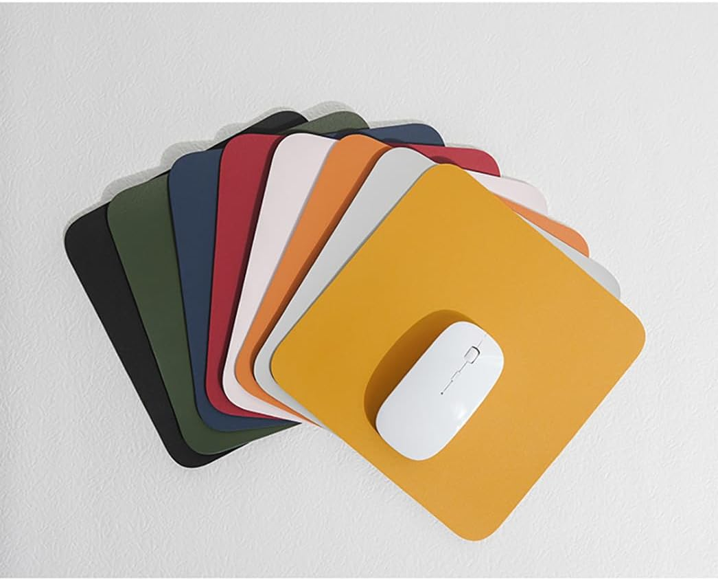 Heatunk 2-Pack Waterproof PVC Leather Mouse Pads - Non-Slip & Thickened for Gaming, Office, and Home-Pink & Grey image number 6