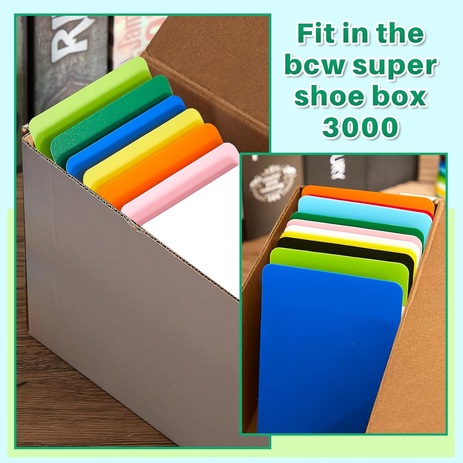 Tall Trading Card Dividers for Games Sports Baseball, 10 Colors Plastic Card Pages, 2.7 X 4.2 Inch (50 Pack) image number 1