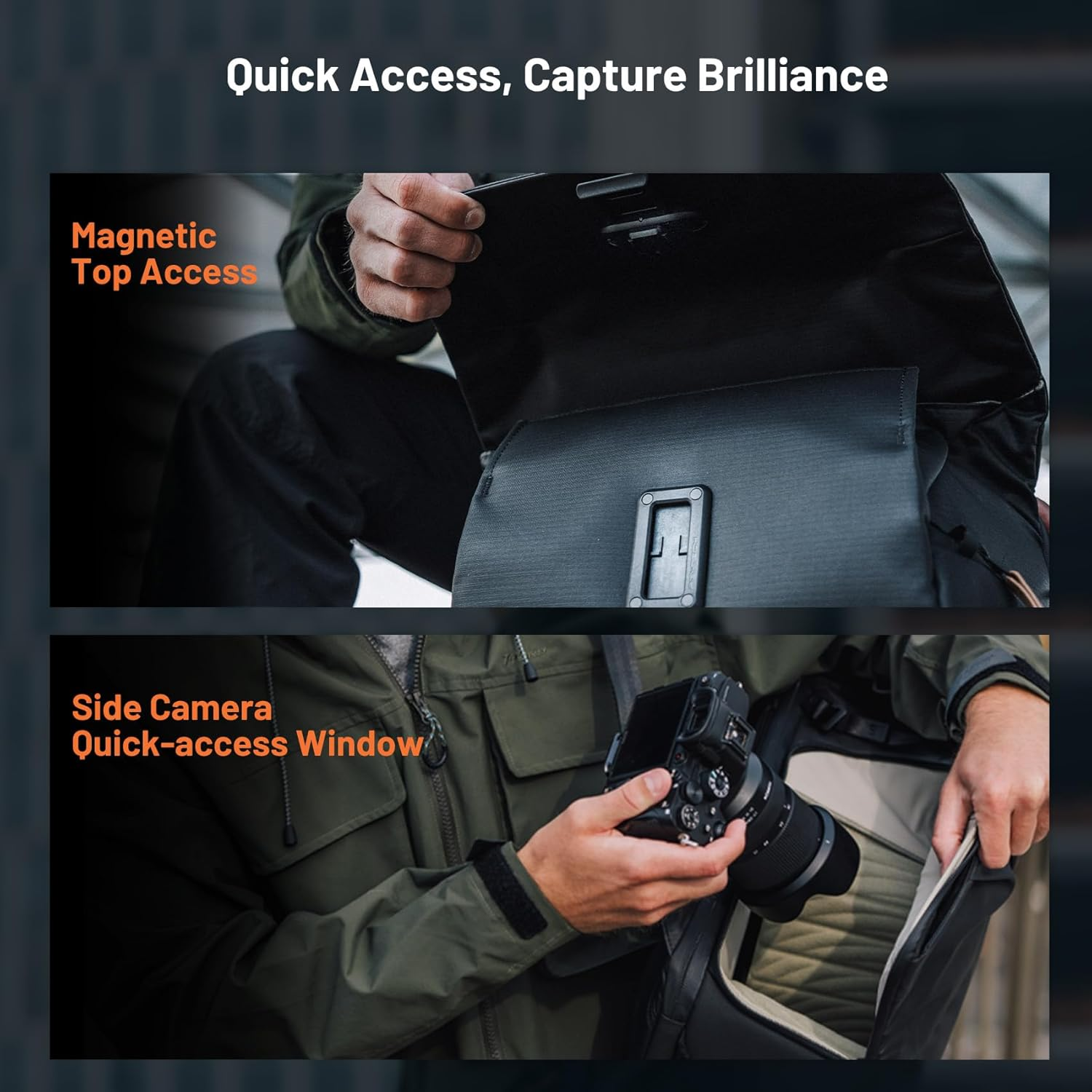 PGYTECH Onego 2 Camera Backpack 20L with Laptop/Ipad Compartment Waterproof Camera Backpack for Urban & Travel Photography &ndash; Compatible with Sony/Canon/Nikon/Dslr/Slr Mirrorless Cameras, Matte Black image number 3