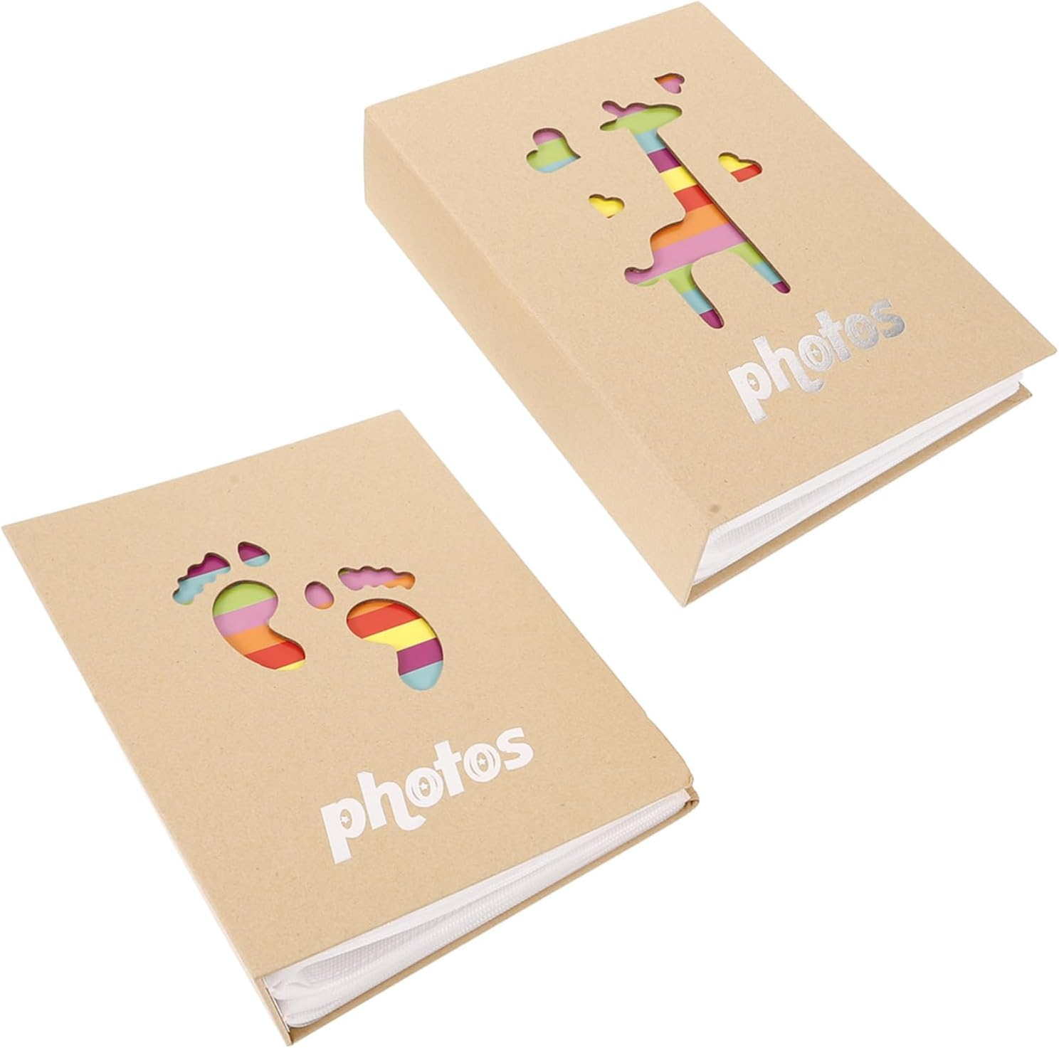 KOMBIUDA 2Pcs Photo Album Keepsake Album for Adorable Design for Storing Photos for First Year Memories Safe and Sturdy image number 4