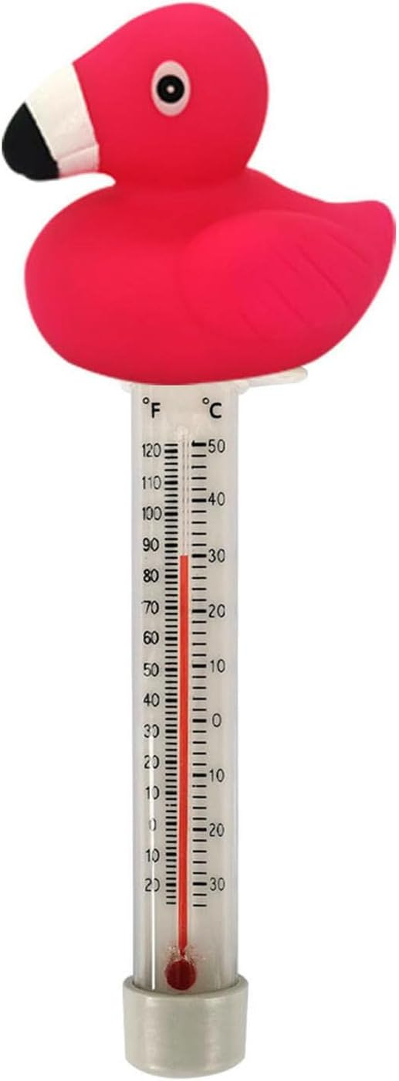 Pool Duck Thermometer Floating,Duck Pool Temperature Gauge - with Thin Rope Shatter-Resistant Cute Sinking Pool Thermometer For