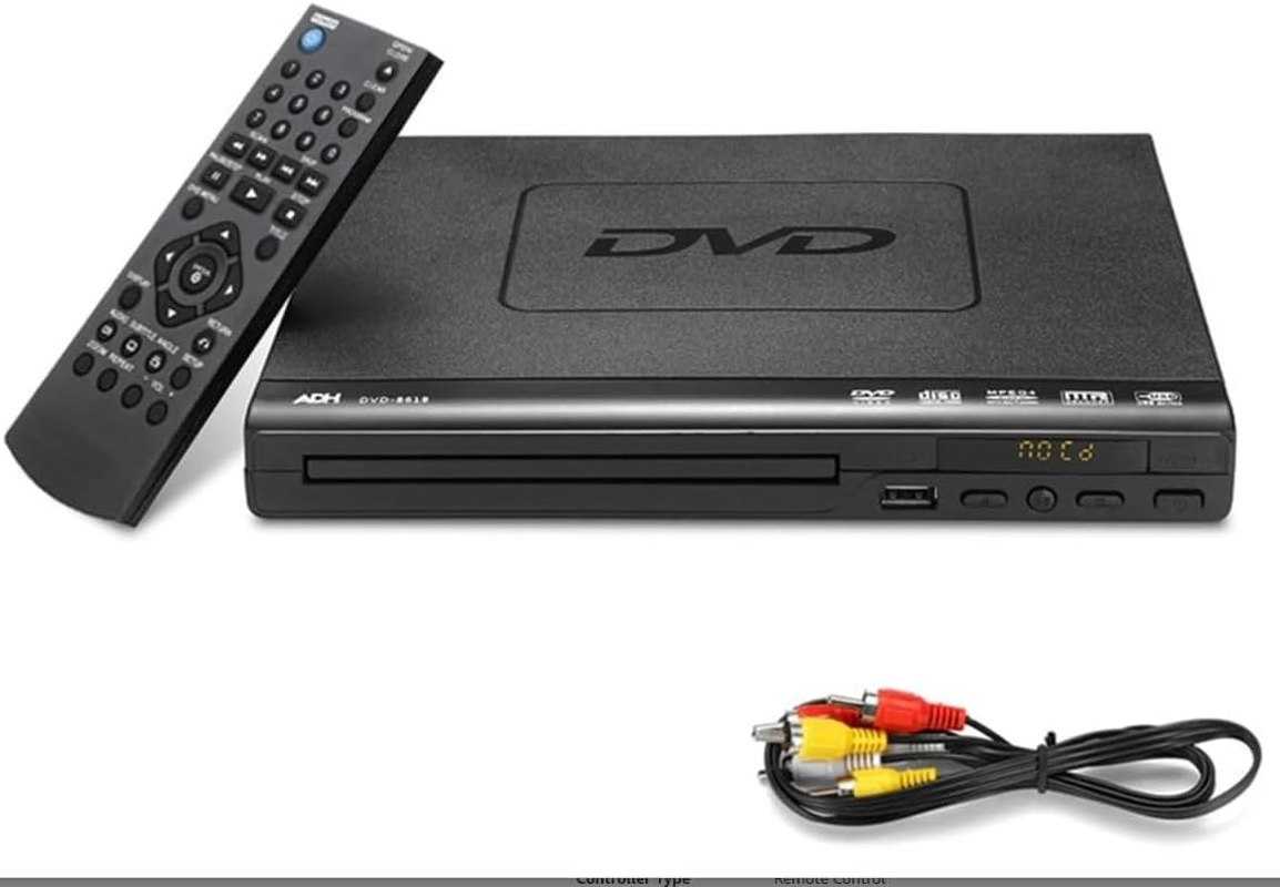 DVD Players for TV with USB, Multimedia Player That Play All Regions, Simple DVD Player for Elderly, CD Player for Home Stereo System, Included RCA Cable image number 6