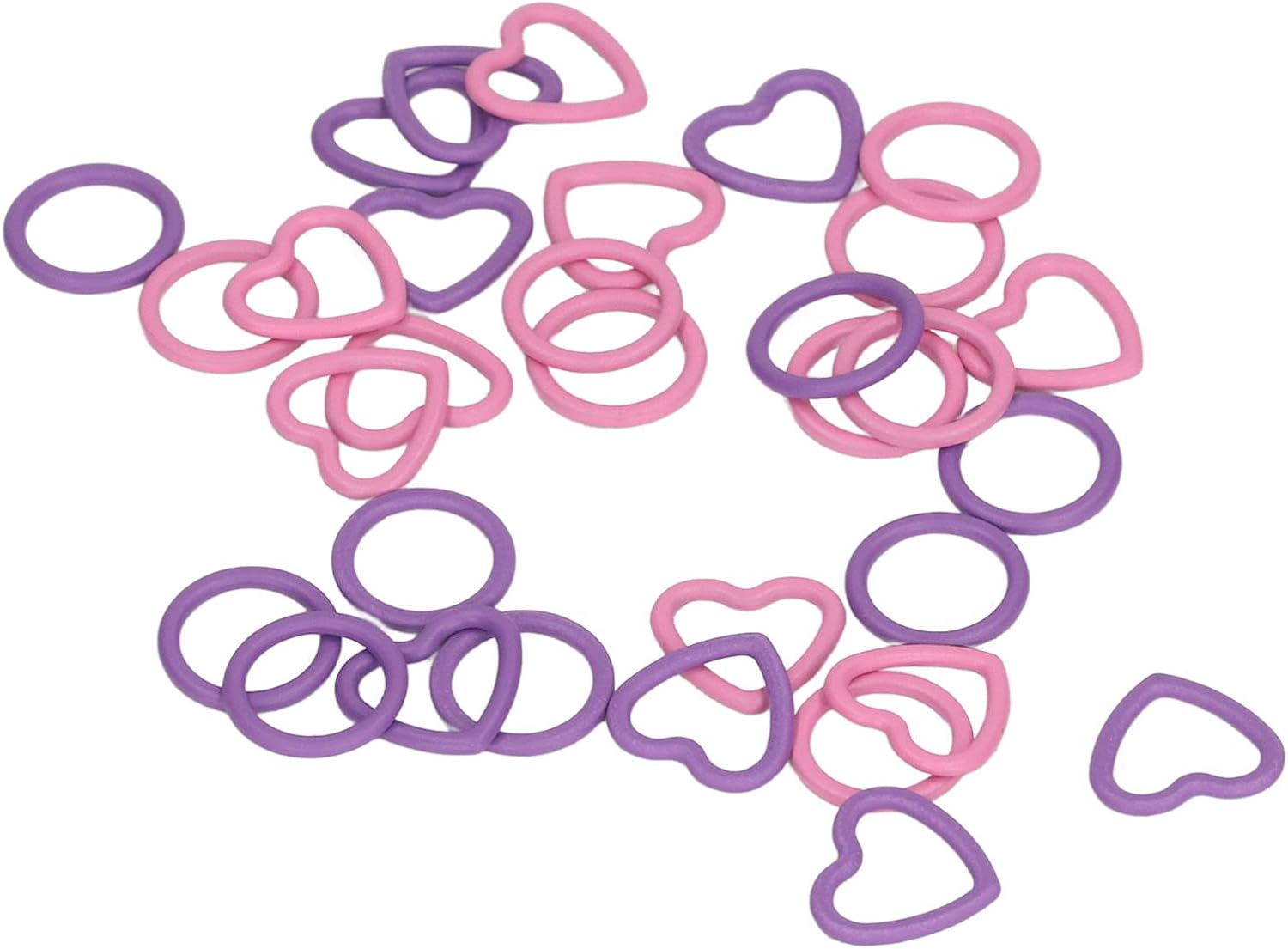 Panv Stitch Marker, Knitting Stitch Markers Set round Heart Type 32Pcs Firm Strong for Home image number 5