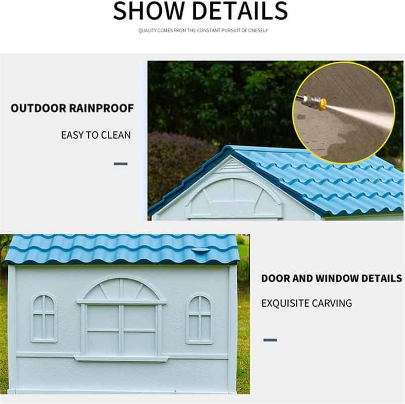 Outdoor Indoor Dog Kennel Plastic Puppy Pet House Weatherproof M11 image number 1