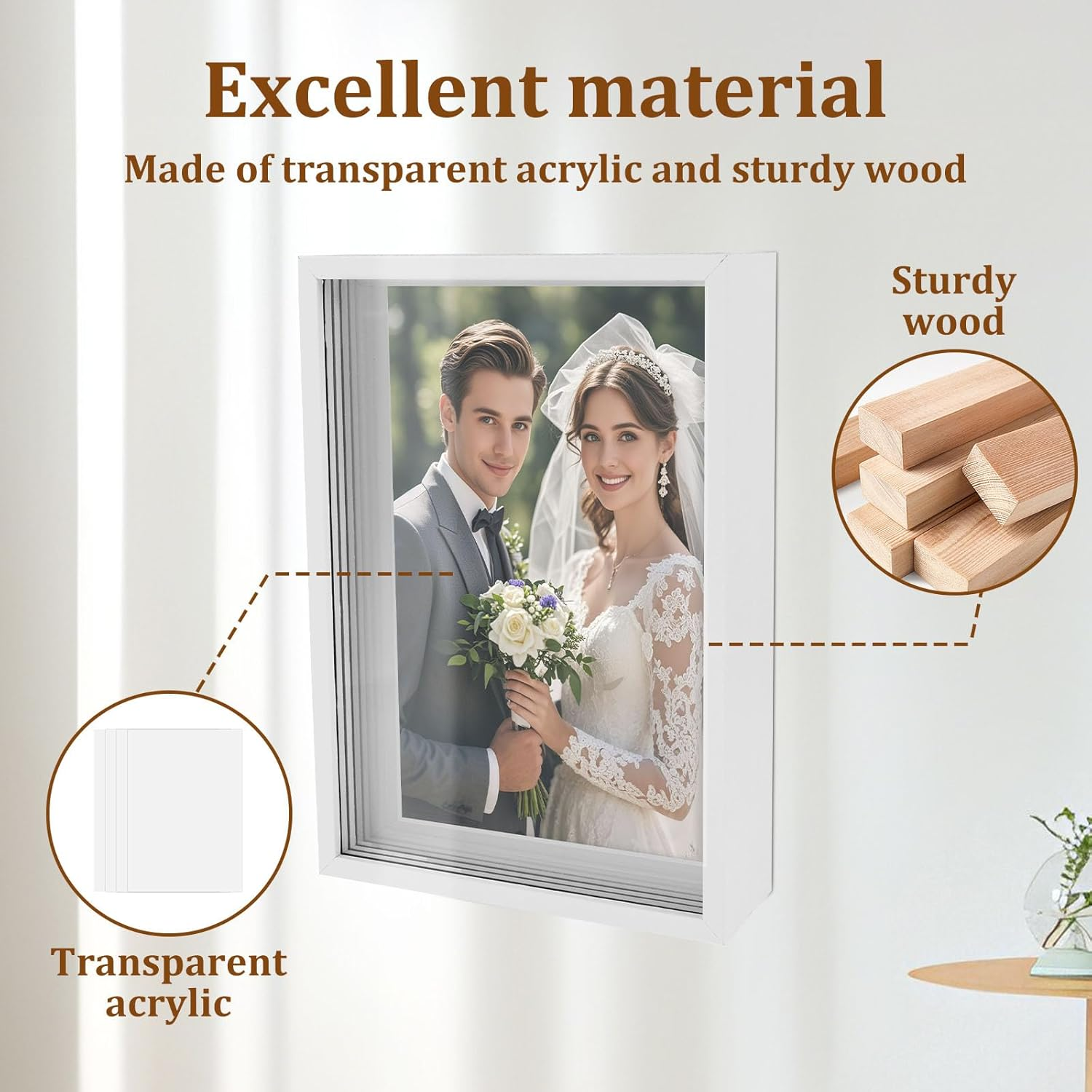 Family Handprint Kit，Diy Baby Hand and Footprint Kit, Significative DIY Craft Keepsake Frame, Memorable Hand Print Photo Frame for Parent Kid Home (White) image number 2