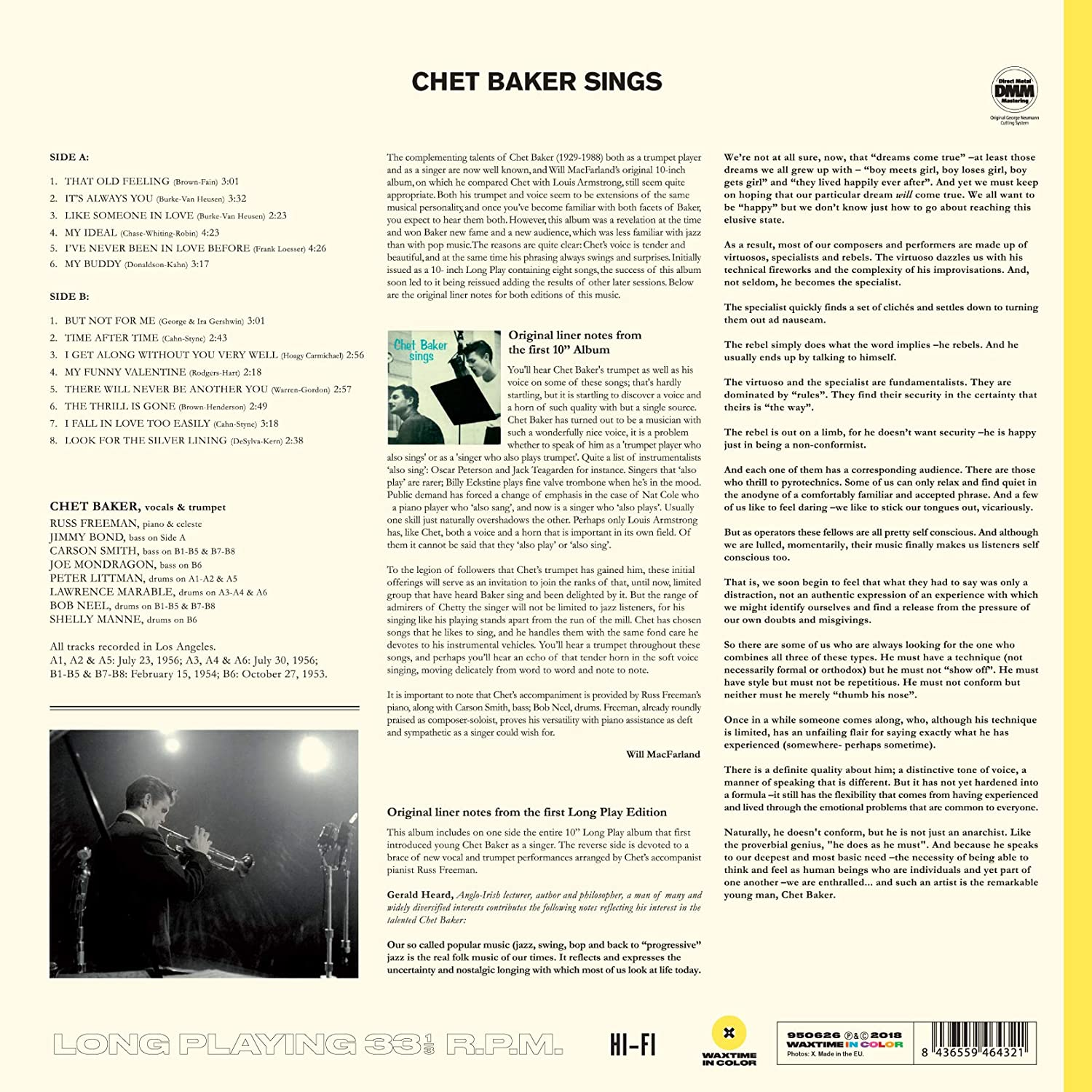 Sings (180G Dmm Remaster/Limited Yellow Vinyl) image number 2