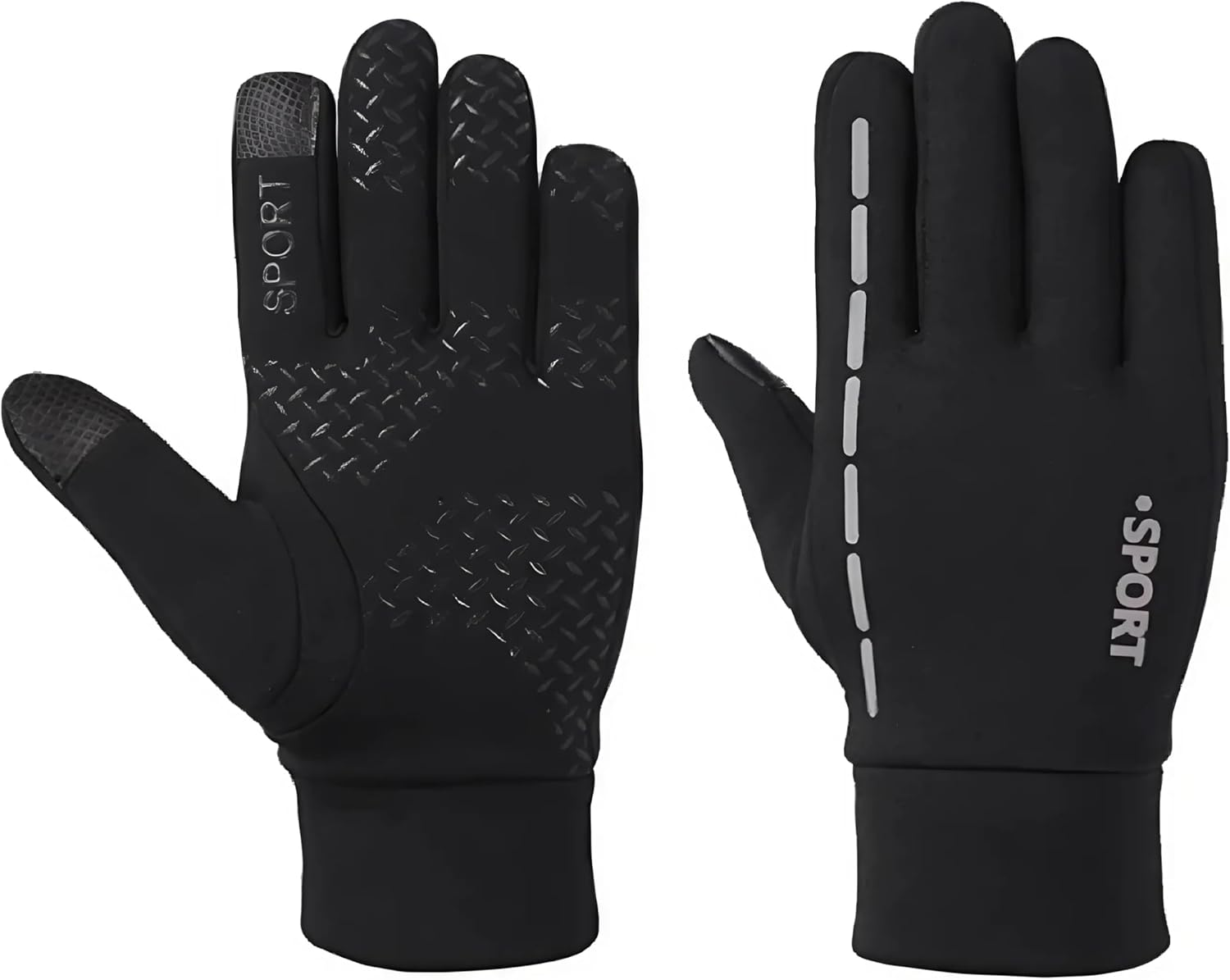 EZONEDEAL Touch Screen Gloves - Outdoor Thermal Gloves Wind & Waterproof Running Fishing Cycling Ski Driving Gloves, Warm Winter Gloves Gifts for Men Women