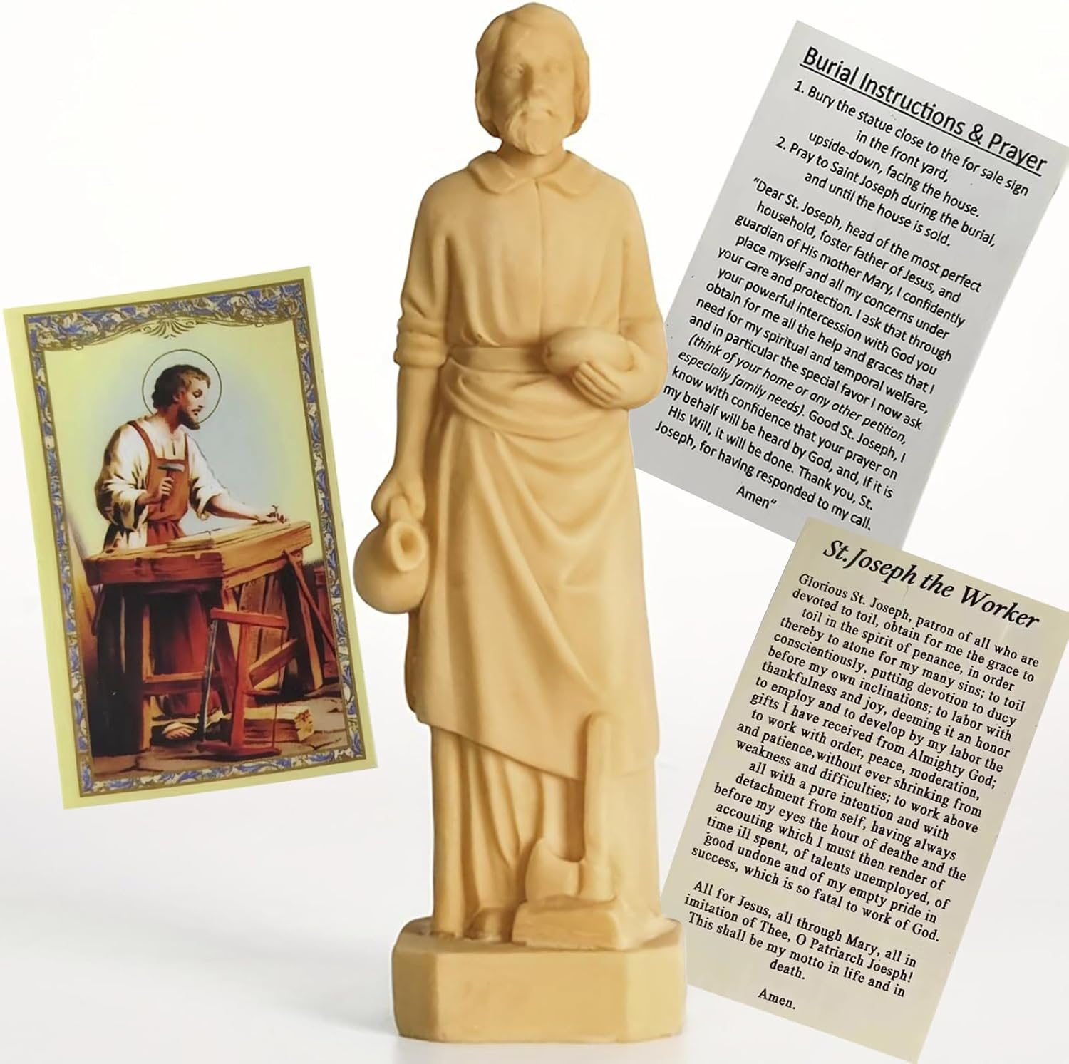 Saint Joseph Home Selling Statue Kit, Complete Set with Prayer Card and Instructions image number 1