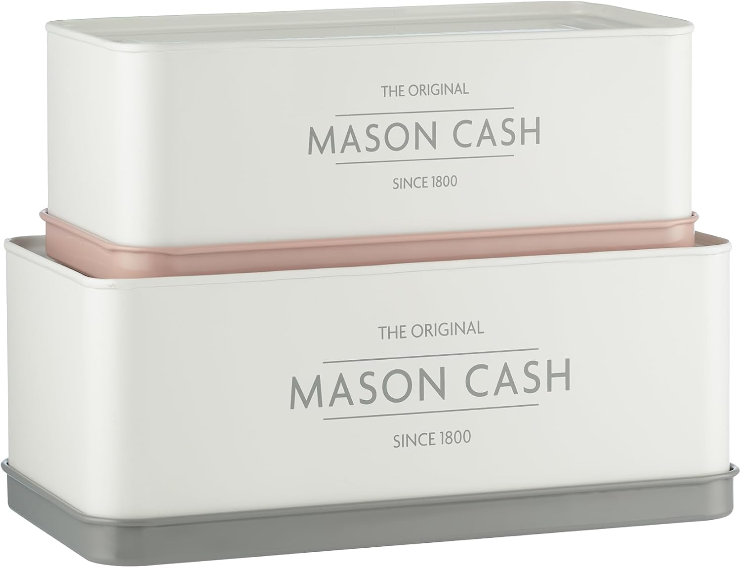 Mason Cash Innovative Kitchen Set of 2 Rectangular Tins, 1.7 Litre / 2.5 Litre - Colour Coated Steel image number 2