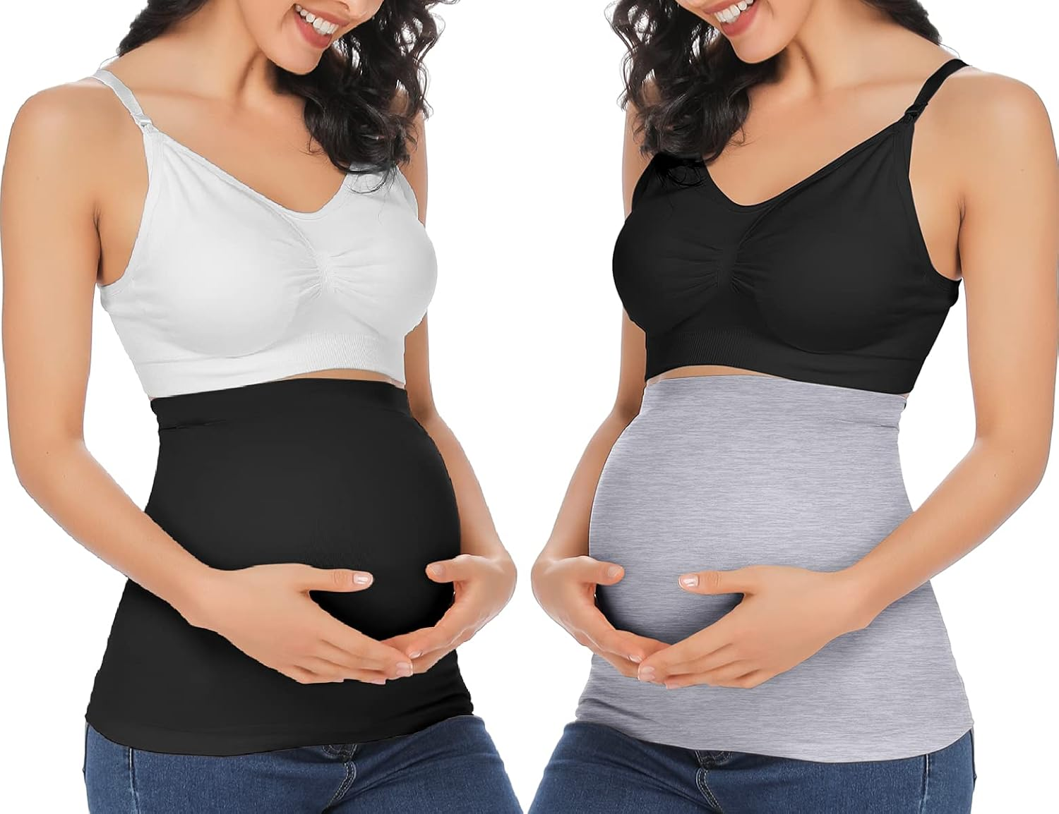 Rheane Seamless Pregnancy and Postpartum Belly Band with Pant Extenders image number 3