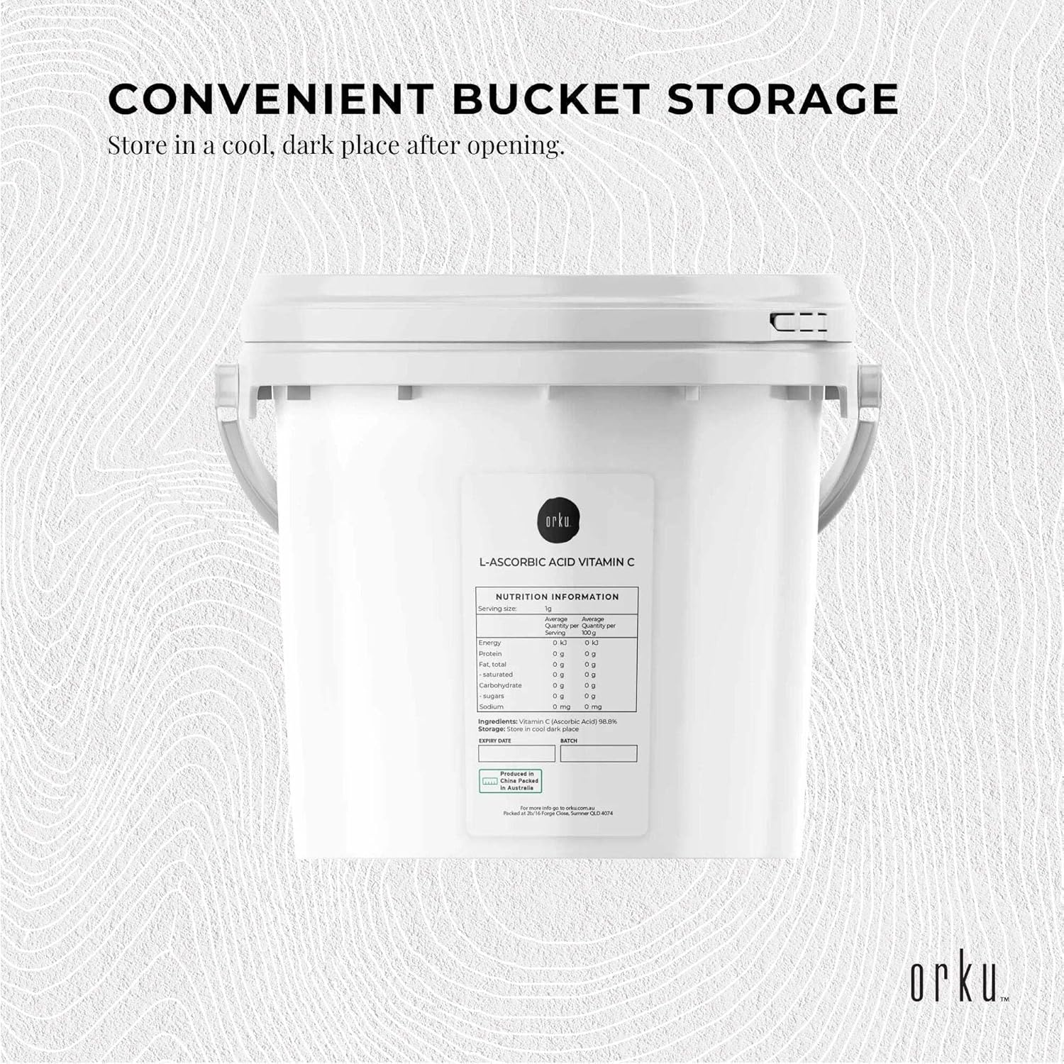 5Kg Vitamin C Powder in Tub L-Ascorbic Acid Pure Pharmaceutical Grade Supplement image number 2