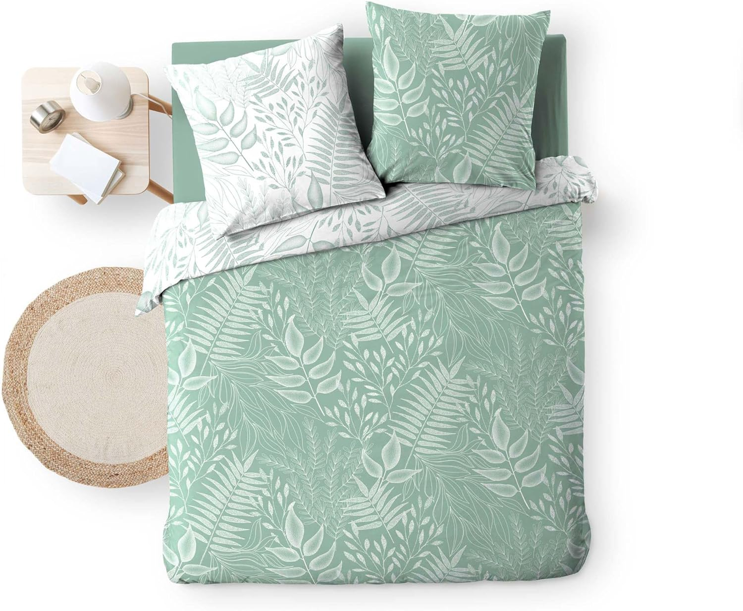 Douceur D'Int&eacute;rieur, Cassia Sage 3-Piece Bedding Set (260 X 240 Cm) 100% Cotton image number 1