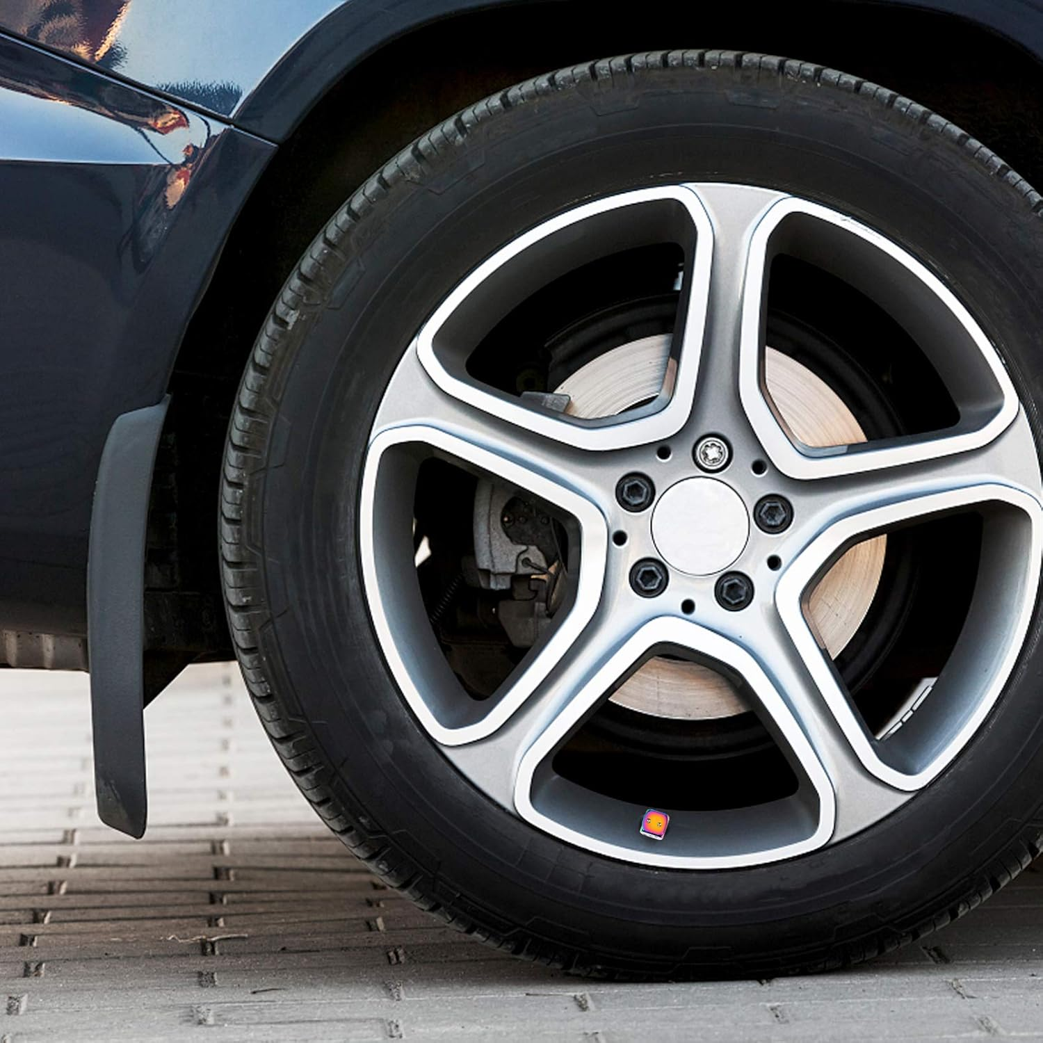 Creative Colorful Dice Aluminum Alloy Wheel Tire Caps 4Pcs Set Universal Tyre Rim Stem Dust Covers Car Tire Accessories for Automotive Use image number 4