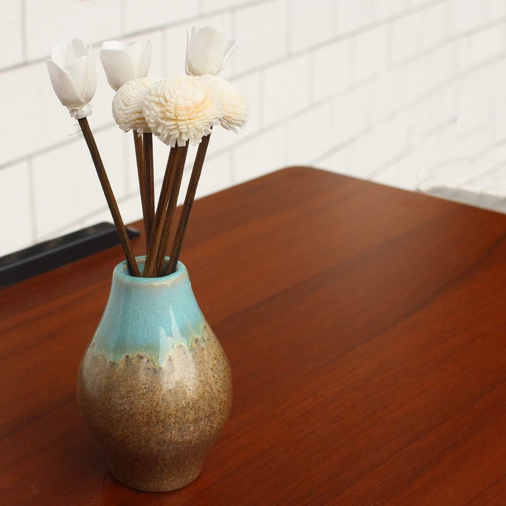 Jecengs Pack of 30 Brown Rattan Reed Fragrance Diffuser and Flower Replacement Refill Rattan Sticks -Two Different Rattan Sticks Flowers image number 1