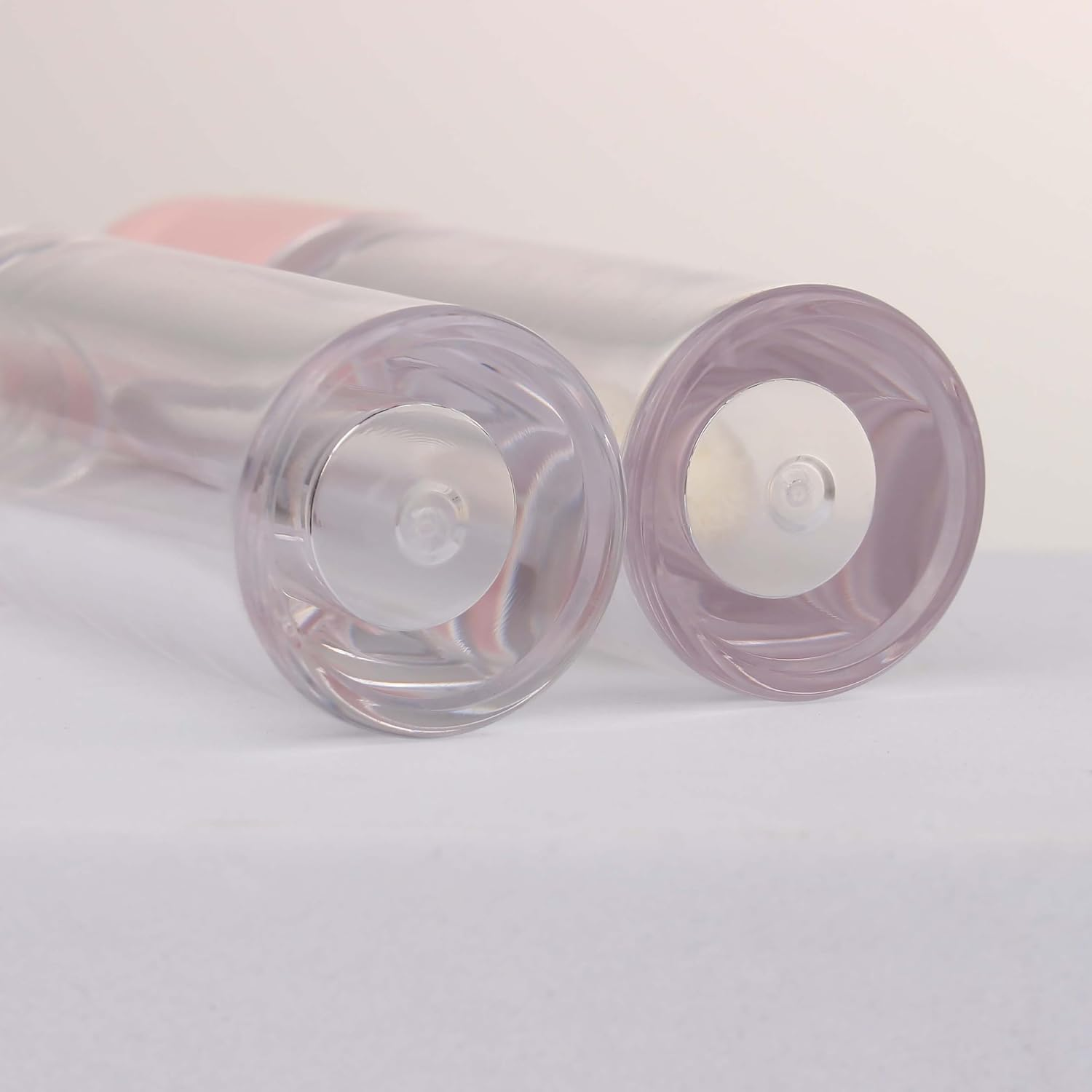 COSIDEA 16Pcs Empty 5Ml Pink Lip Gloss Tubes with Big Wand Large Deo Foot Brush Lipgloss Tube Container for Lip Oil - White image number 2